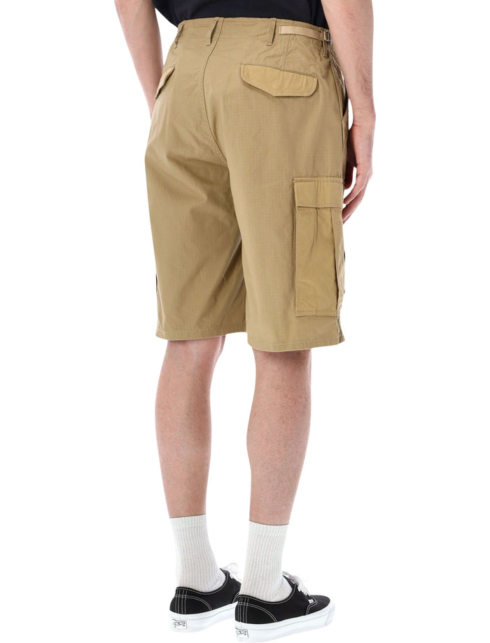 Nanamica Ripstop Cargo Shorts Beige Cotton