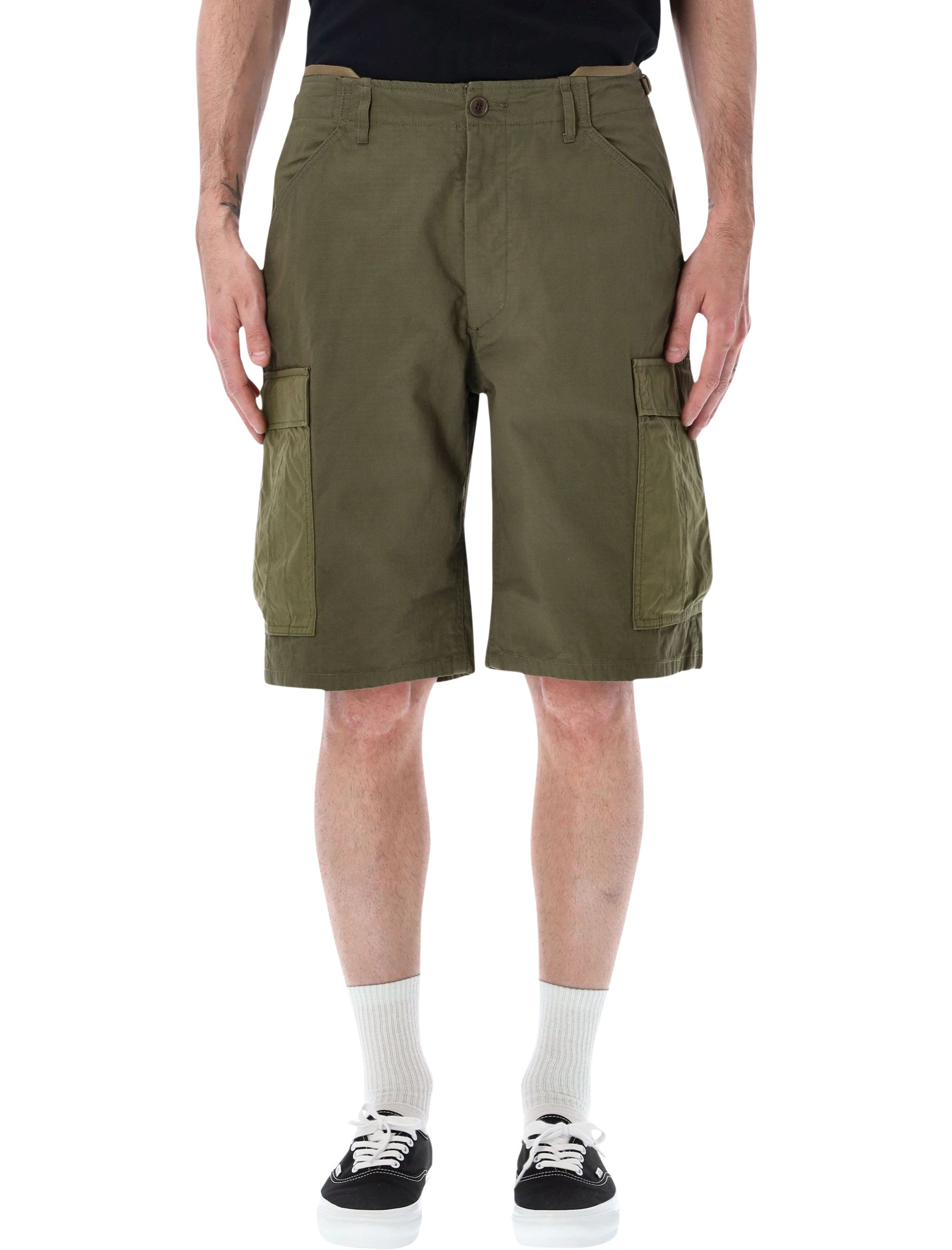 Nanamica Ripstop Cargo Shorts Olive Drab Cotton