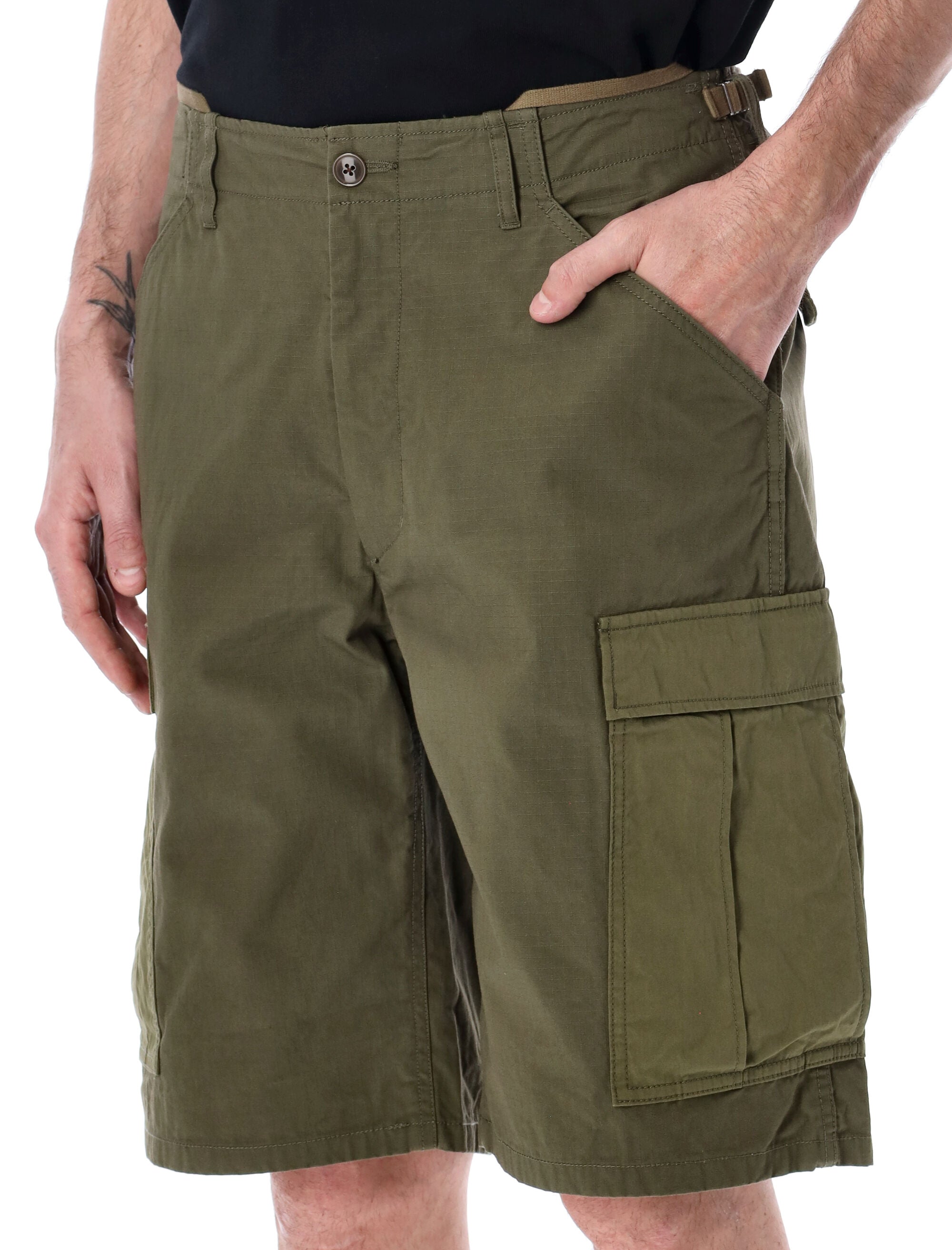 Nanamica Ripstop Cargo Shorts Olive Drab Cotton