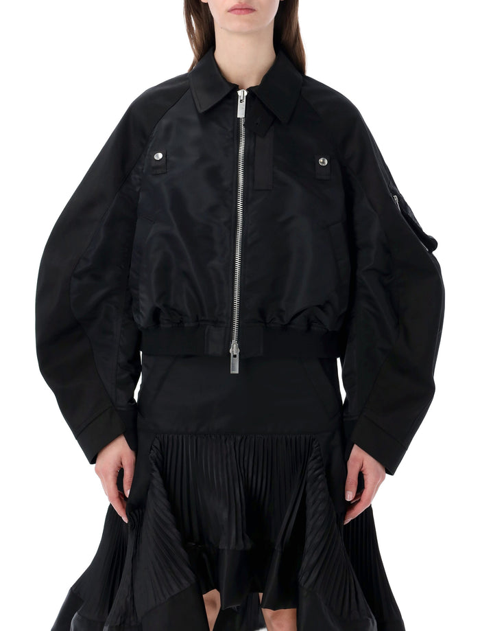 Sacai Chino Nylon Bomber Jacket Black