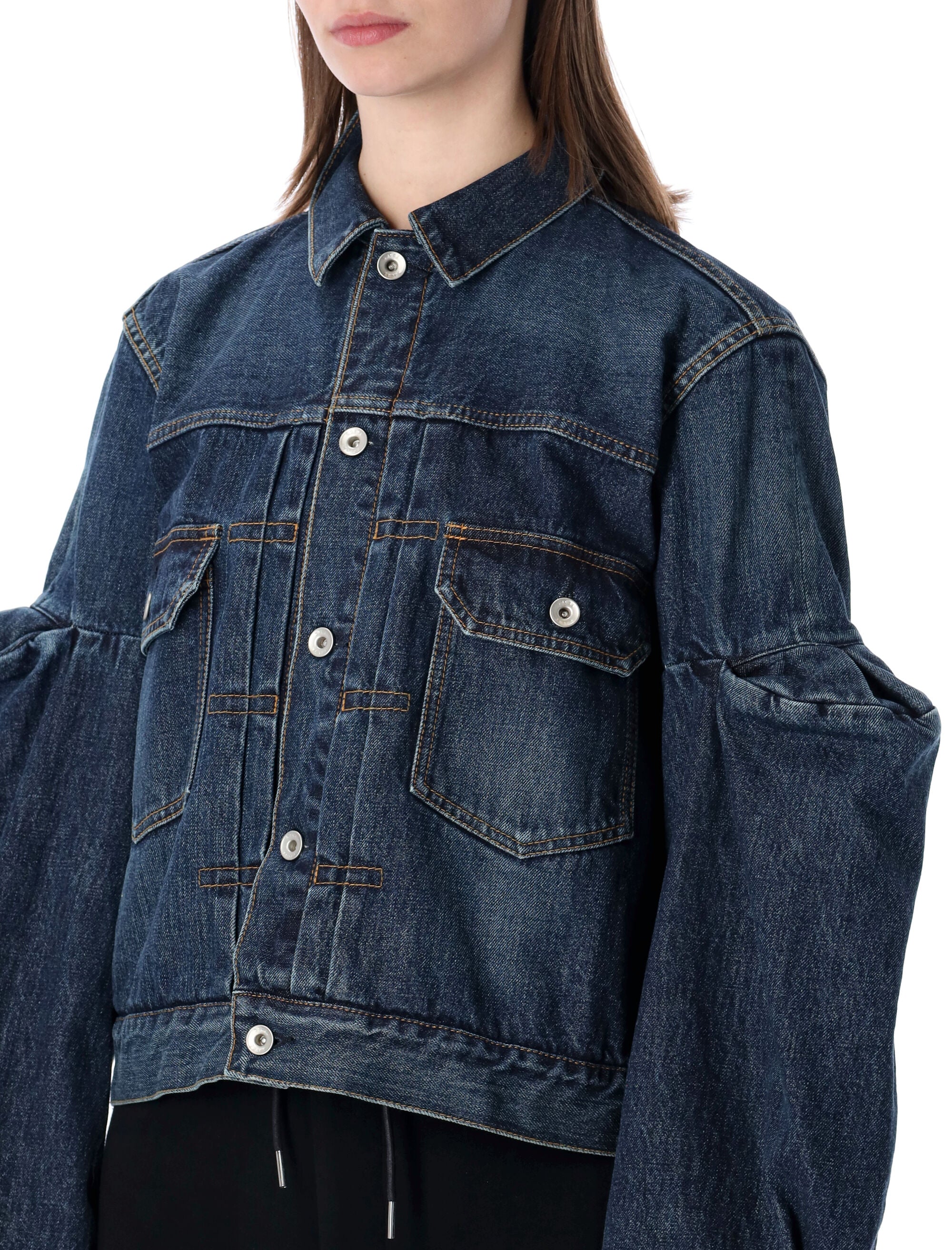 Sacai Denim Jacket Blue Cotton