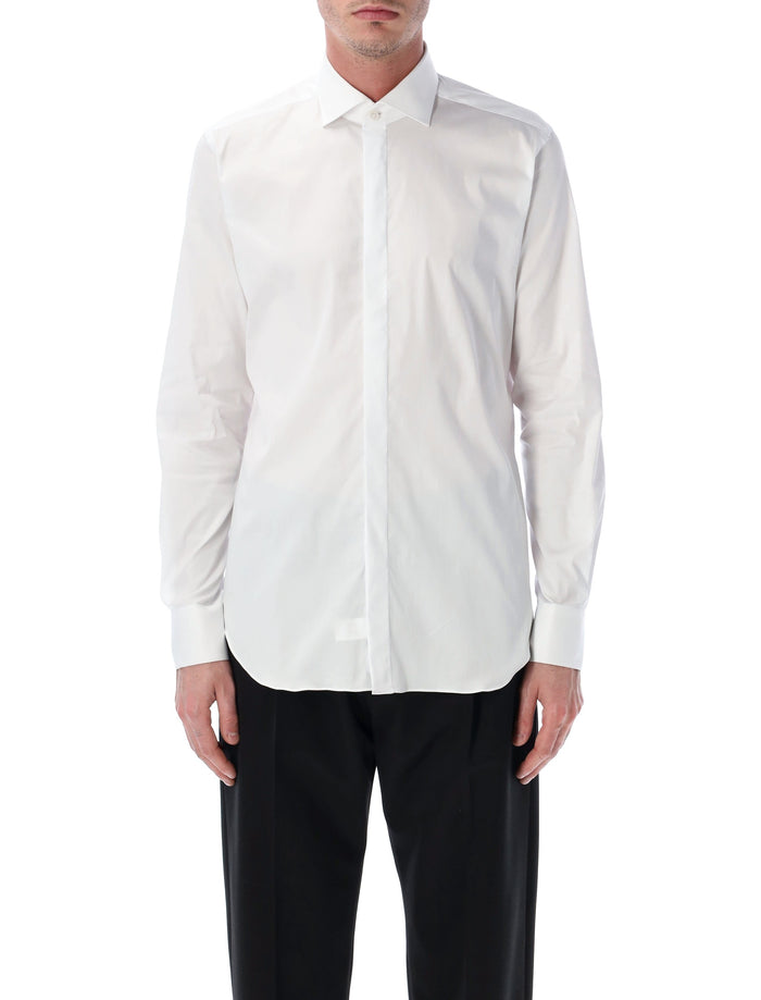 Xacus cotton poplin sartorial shirt White