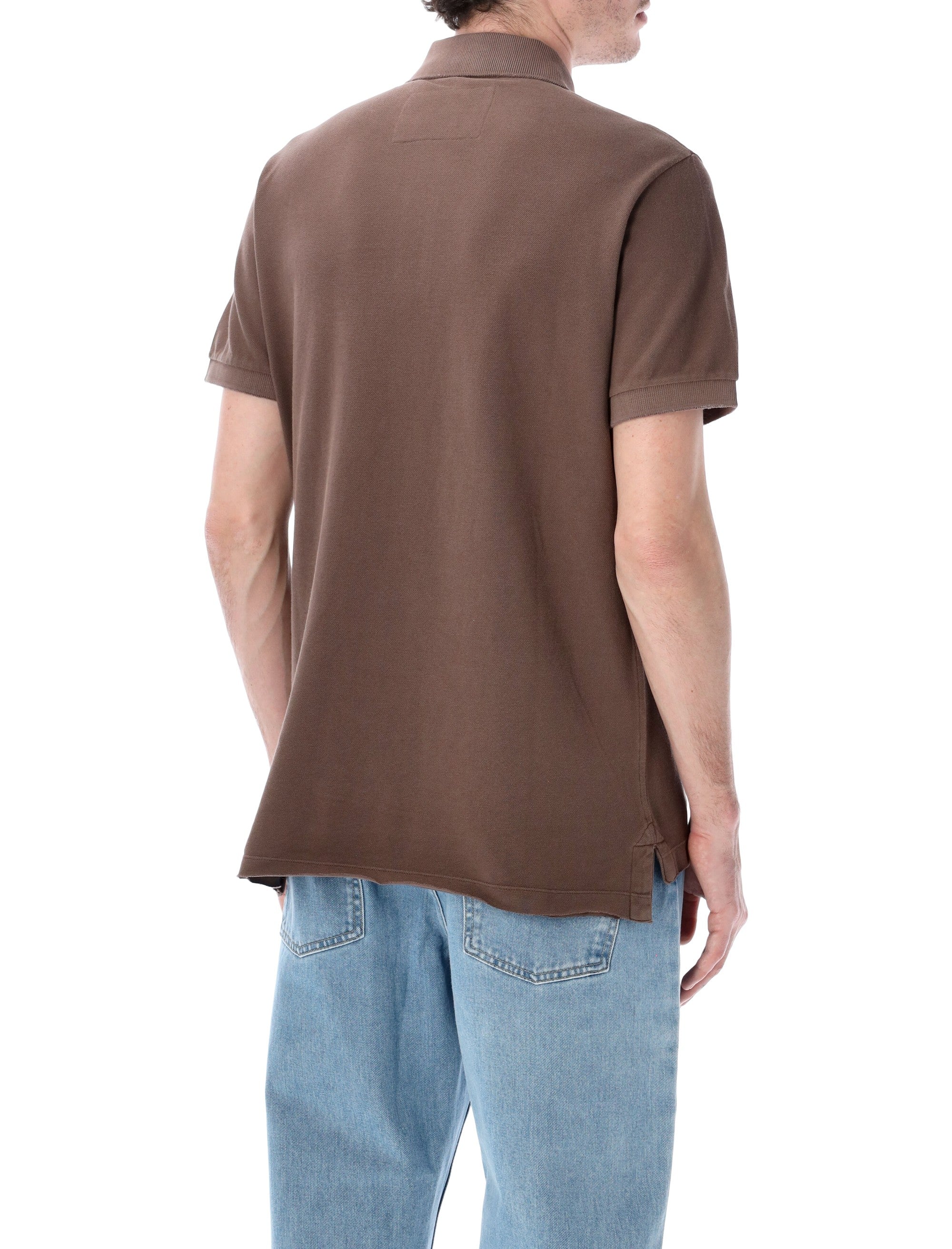 ERL cotton piqué polo shirt Brown T-shirt