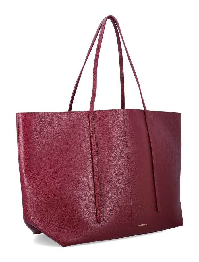 Abilla leather tote bag By Malene Birger Cabernet Cow