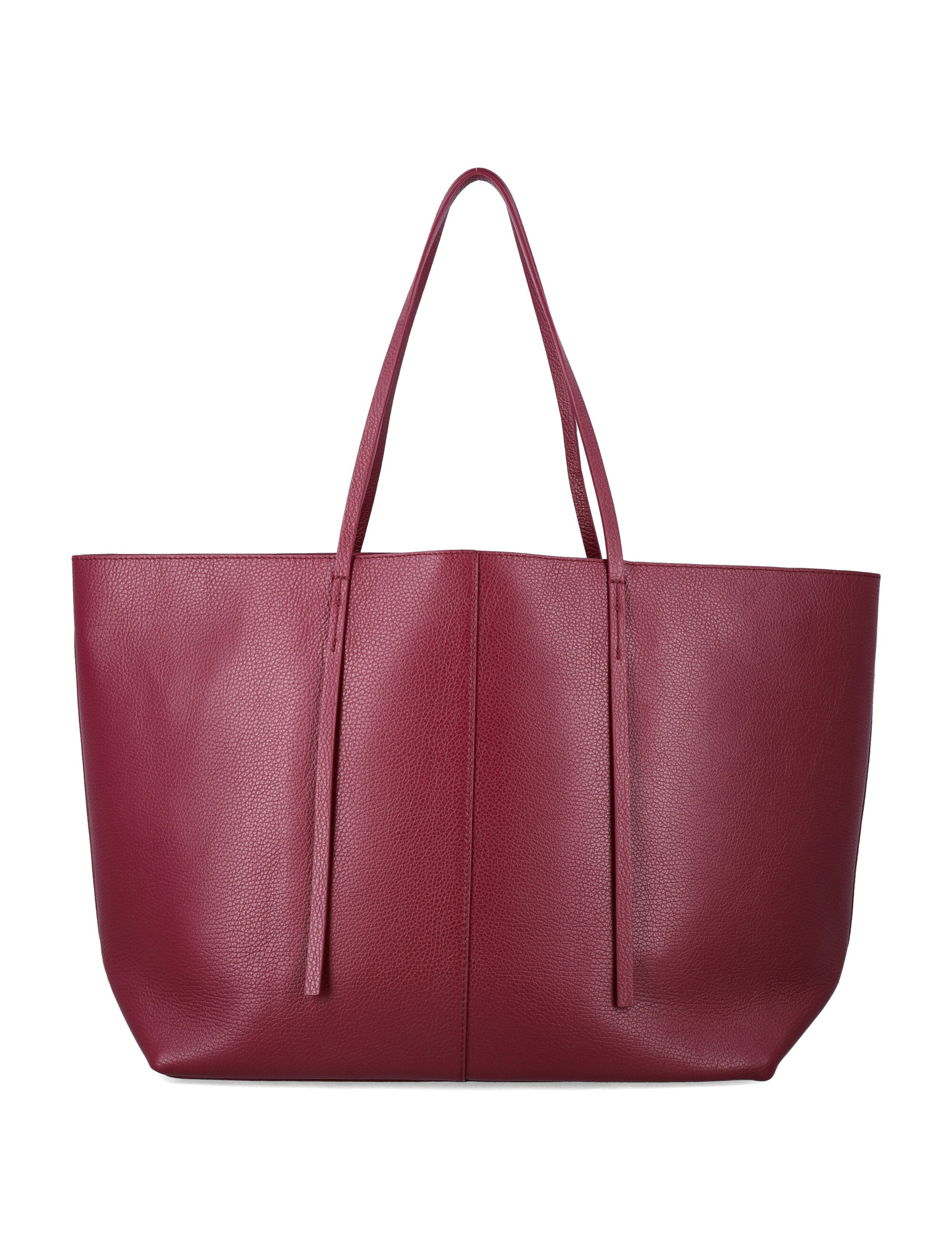 Abilla leather tote bag By Malene Birger Cabernet Cow