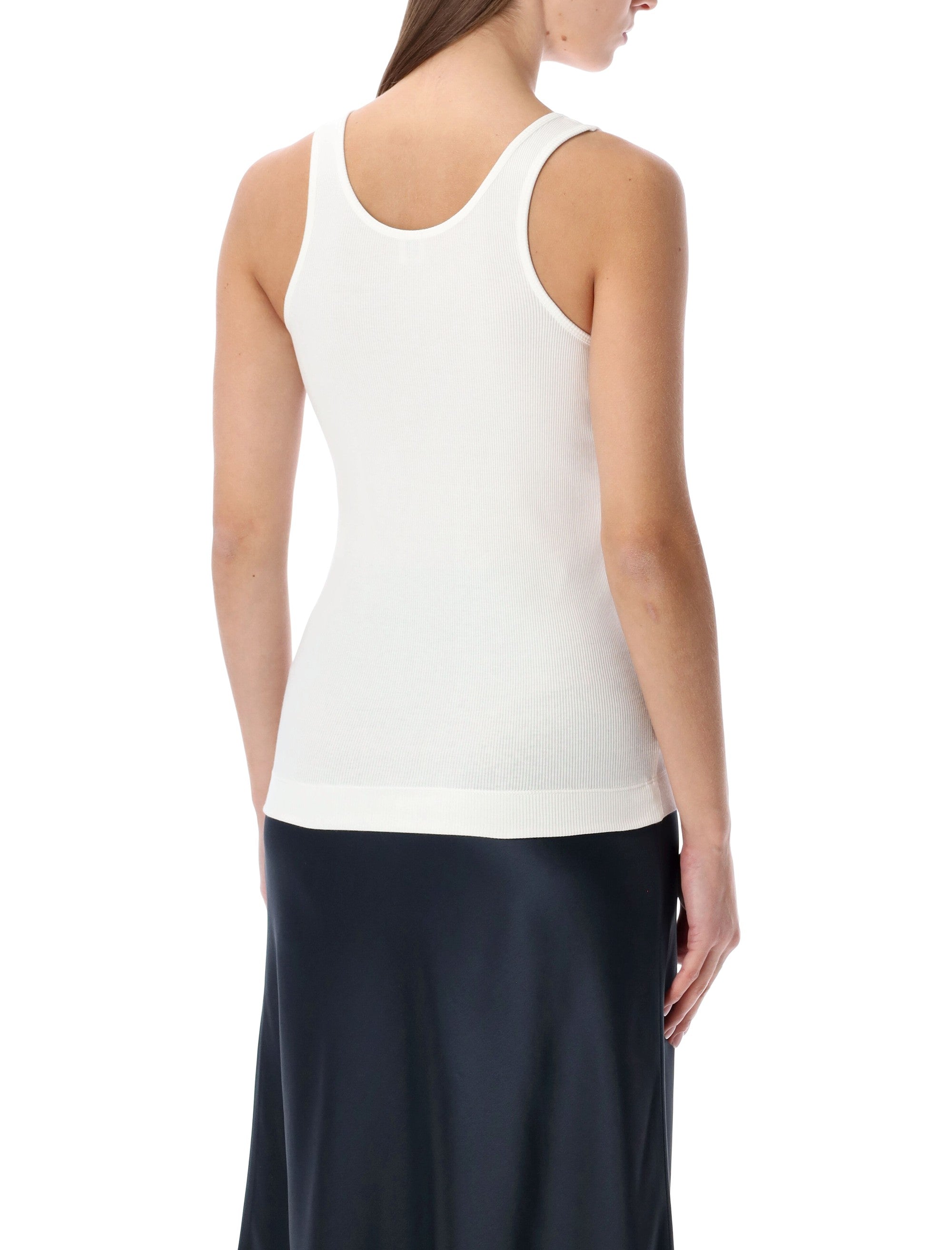 By Malene Birger Anisa ribbed tank White Cotton Organic Top
