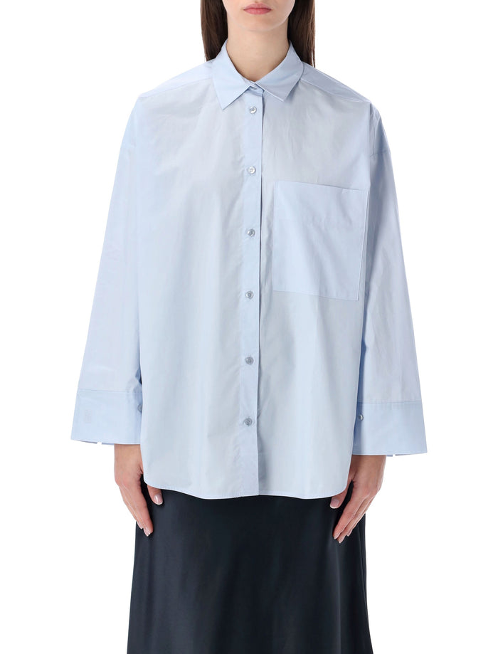 By Malene Birger Derris oversized shirt Pervinca Light Blue Cotton Organic