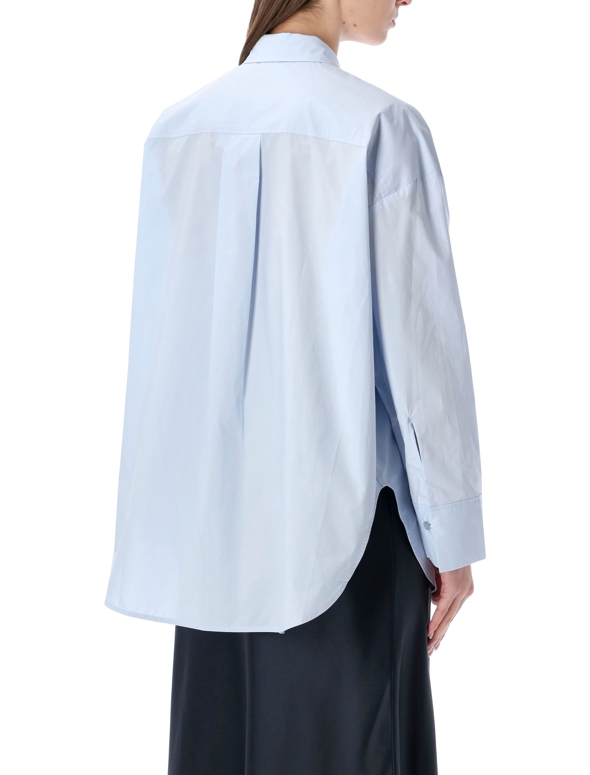 By Malene Birger Derris oversized shirt Pervinca Light Blue Cotton Organic