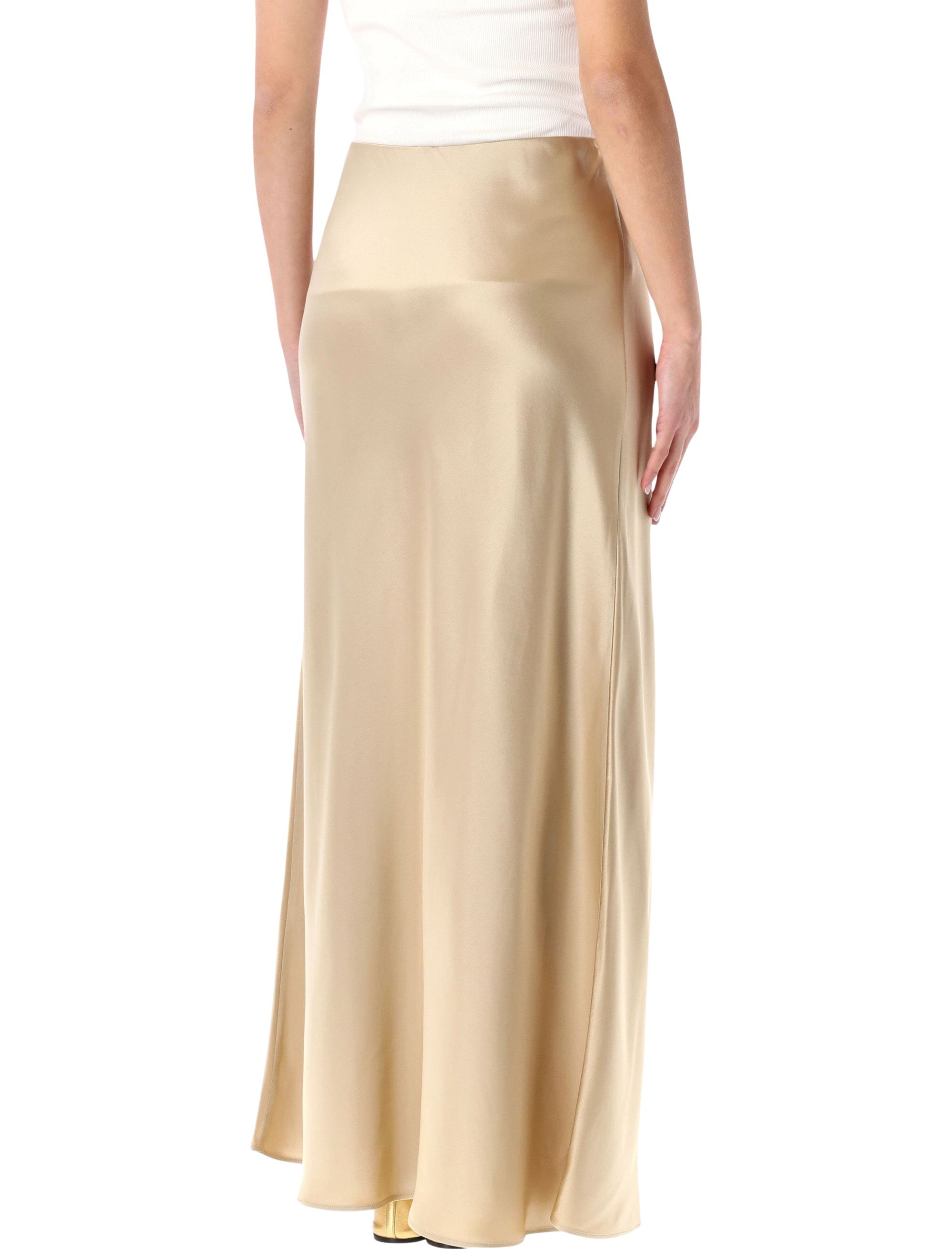 By Malene Birger Barbara satin maxi skirt Old Beige Acetate