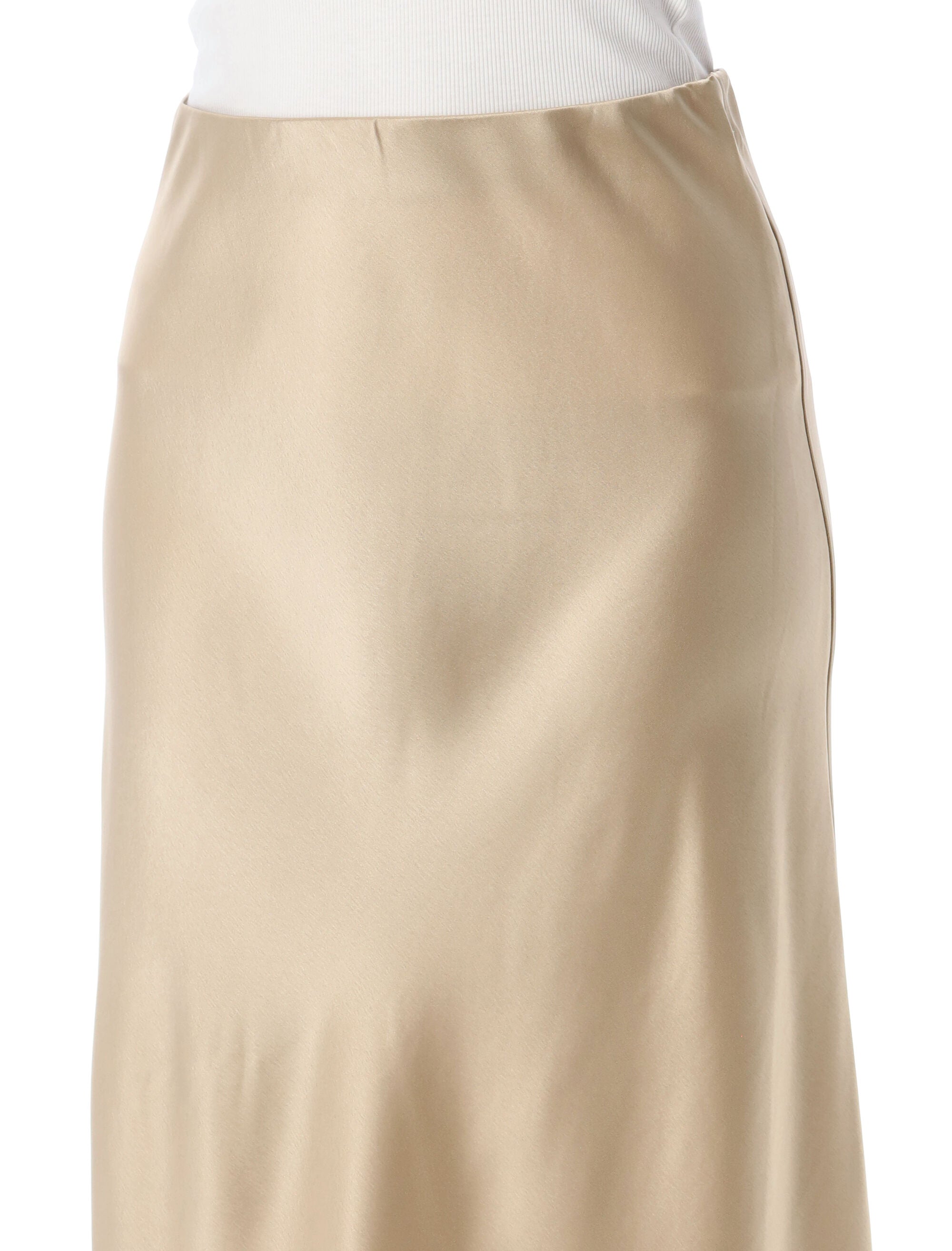 By Malene Birger Barbara satin maxi skirt Old Beige Acetate