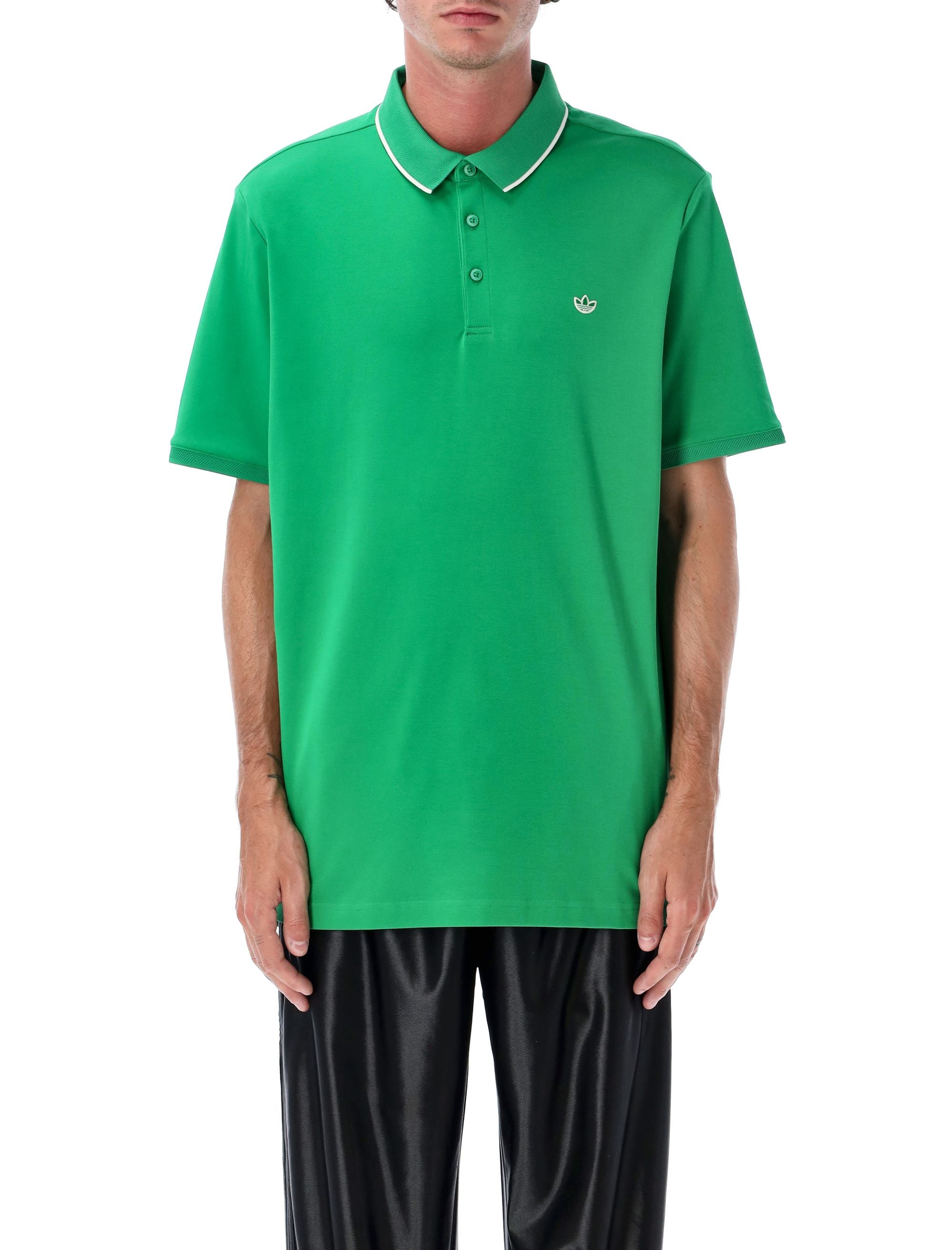 Green Originals Twistknit Trefoil polo shirt Cotton T-shirt