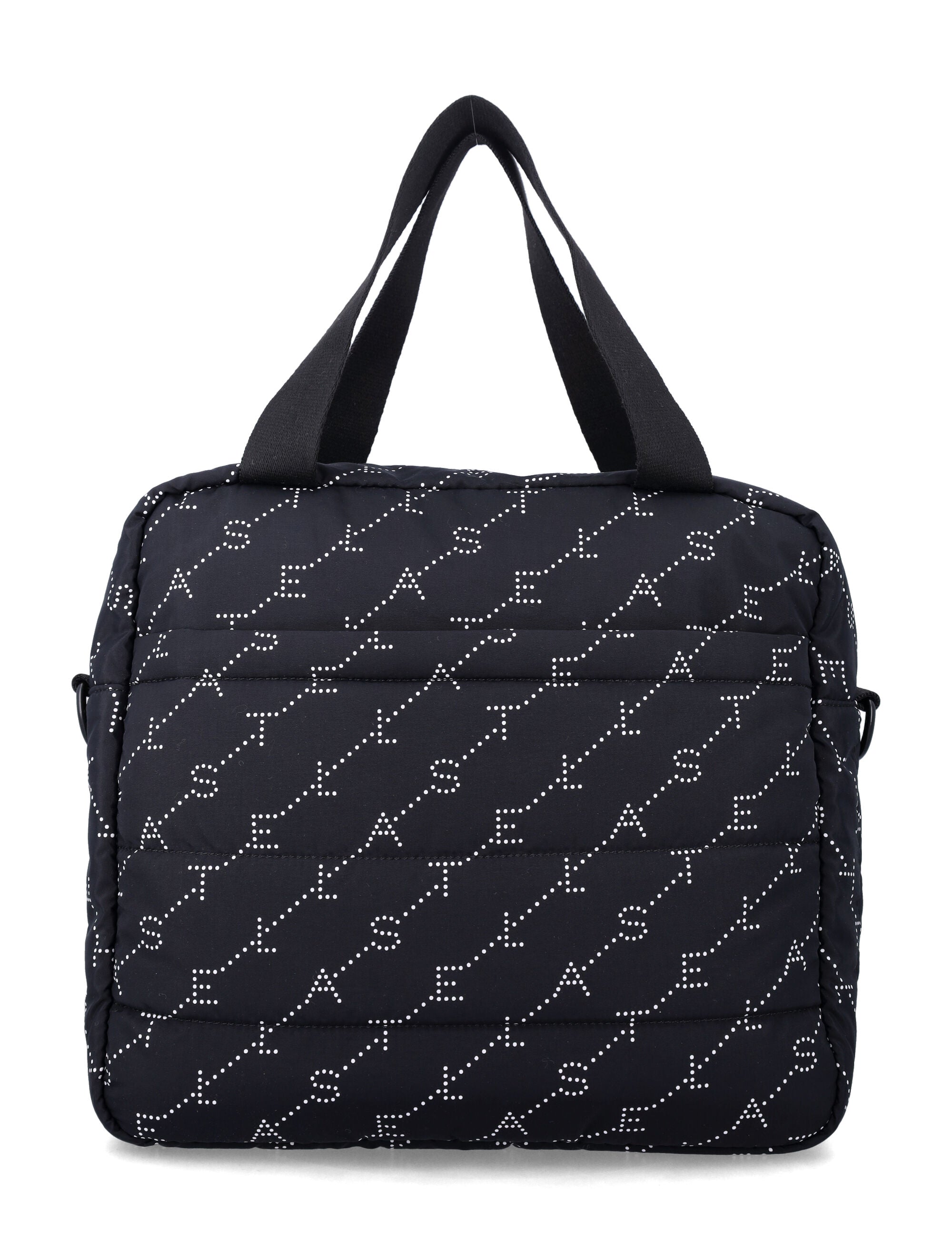 Stella McCartney Kids logo print baby tote bag Black/white Polyamide Shoulder