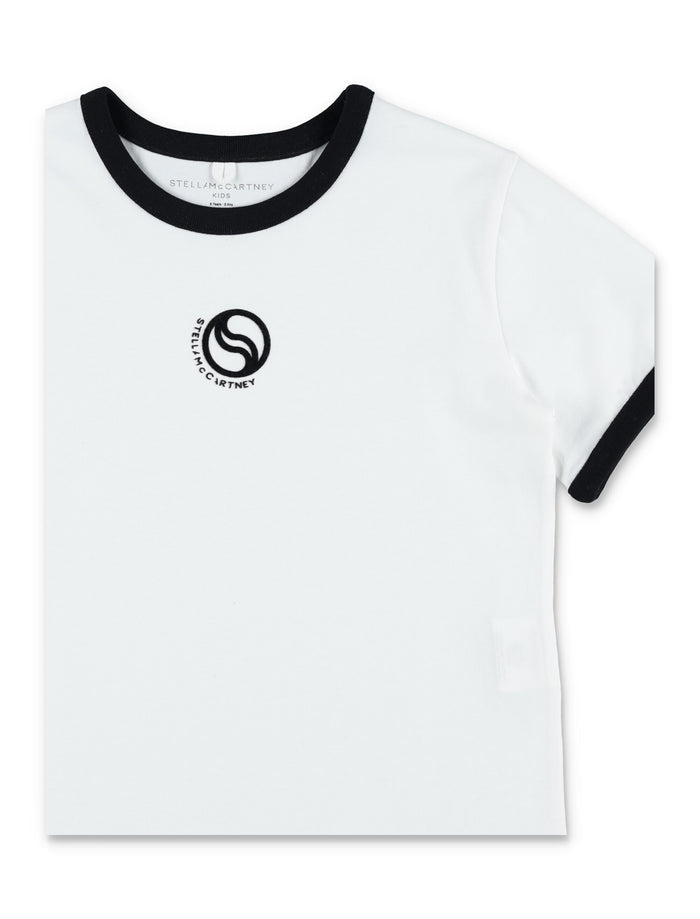 Stella McCartney Kids new logo t-shirt Ivory Cotton