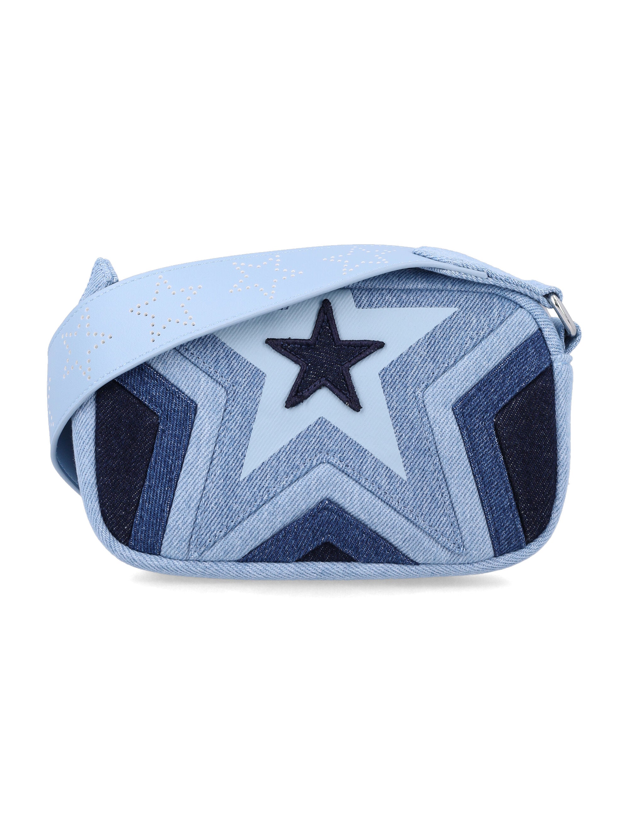 Stella McCartney Kids star motif denim crossbody bag Blue Cotton Shoulder
