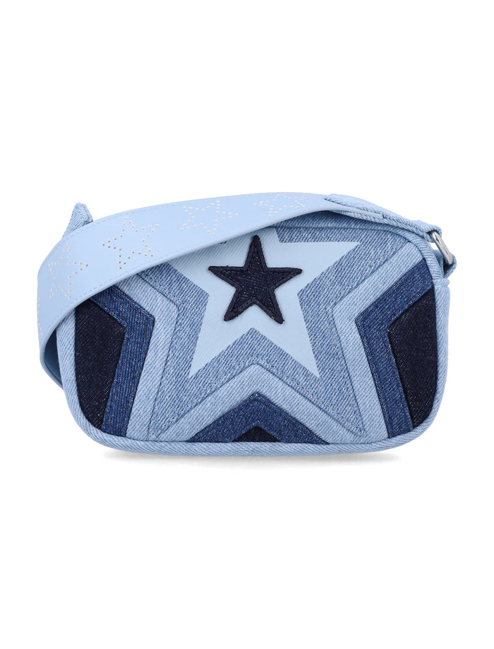 Stella McCartney Kids star motif denim crossbody bag Blue Cotton Shoulder