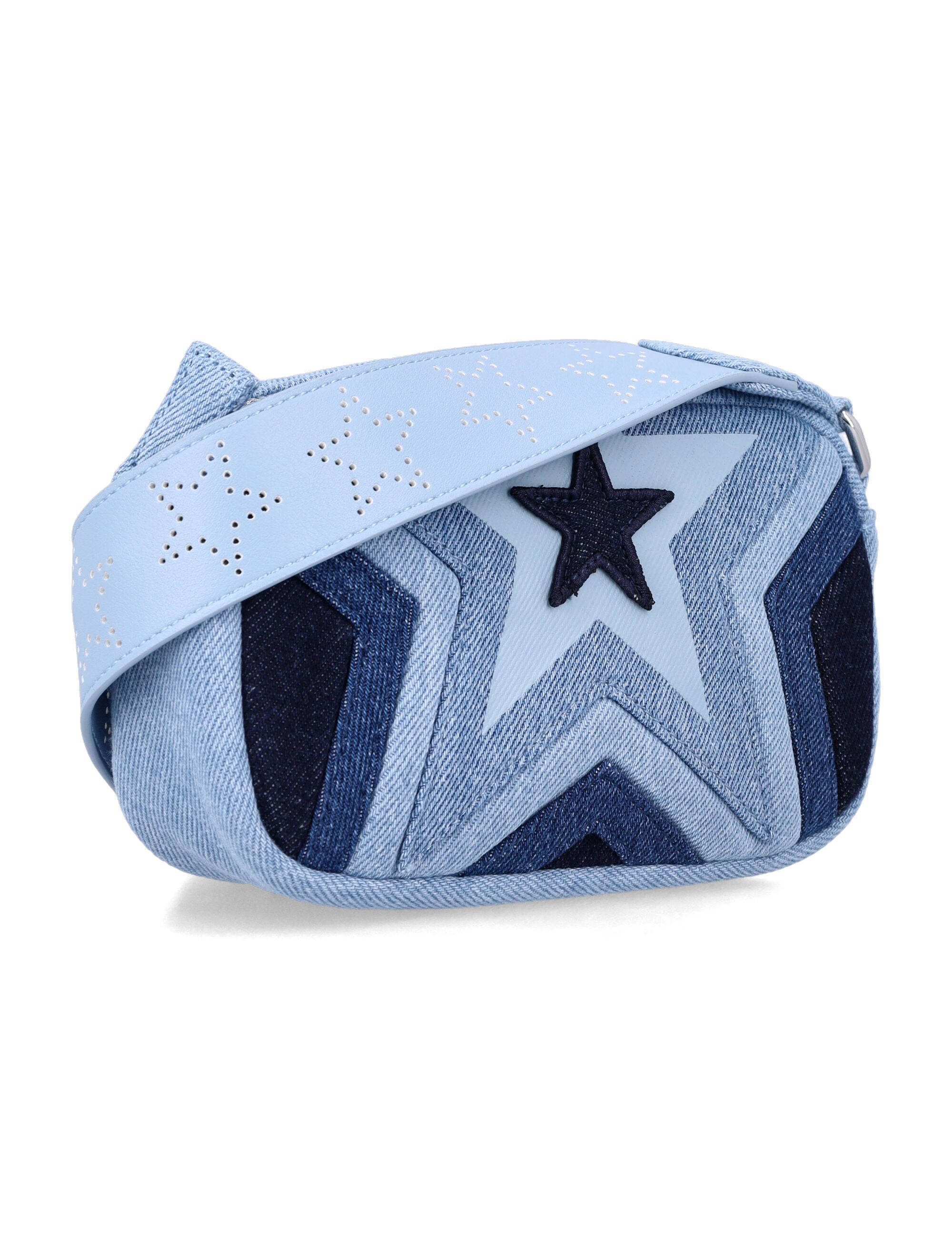 Stella McCartney Kids star motif denim crossbody bag Blue Cotton Shoulder