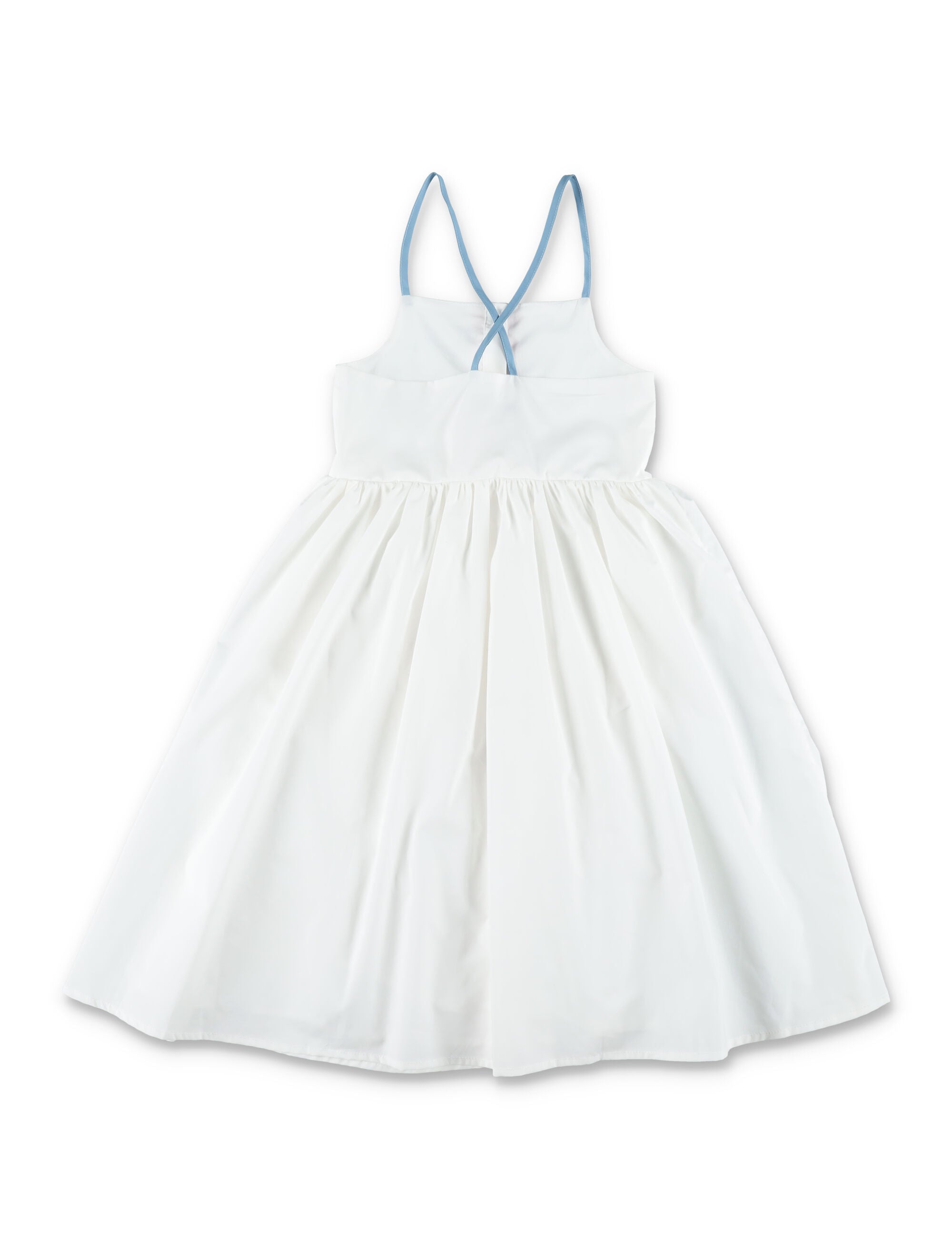 Stella McCartney Kids Pinafore dress with pockets for girls White Cotton