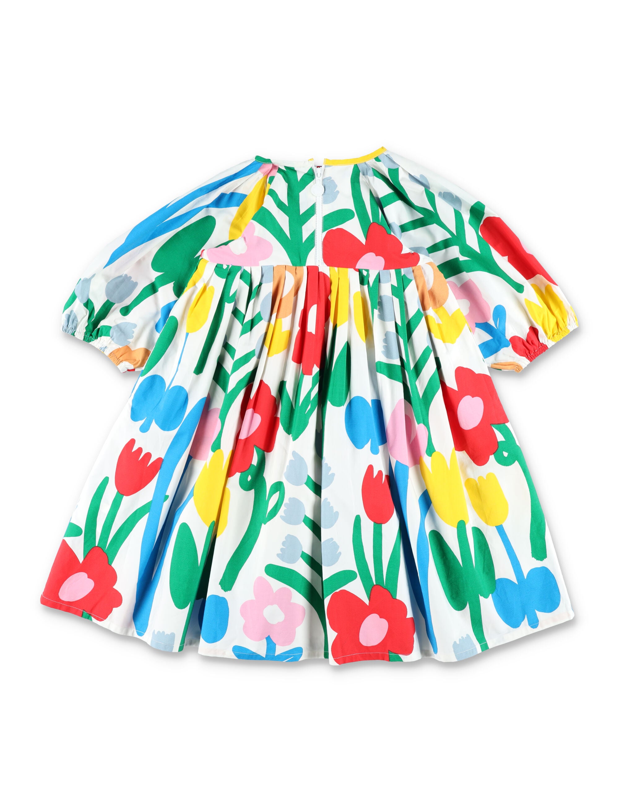 Stella McCartney Kids multi-flower dress for girls Ivory Cotton