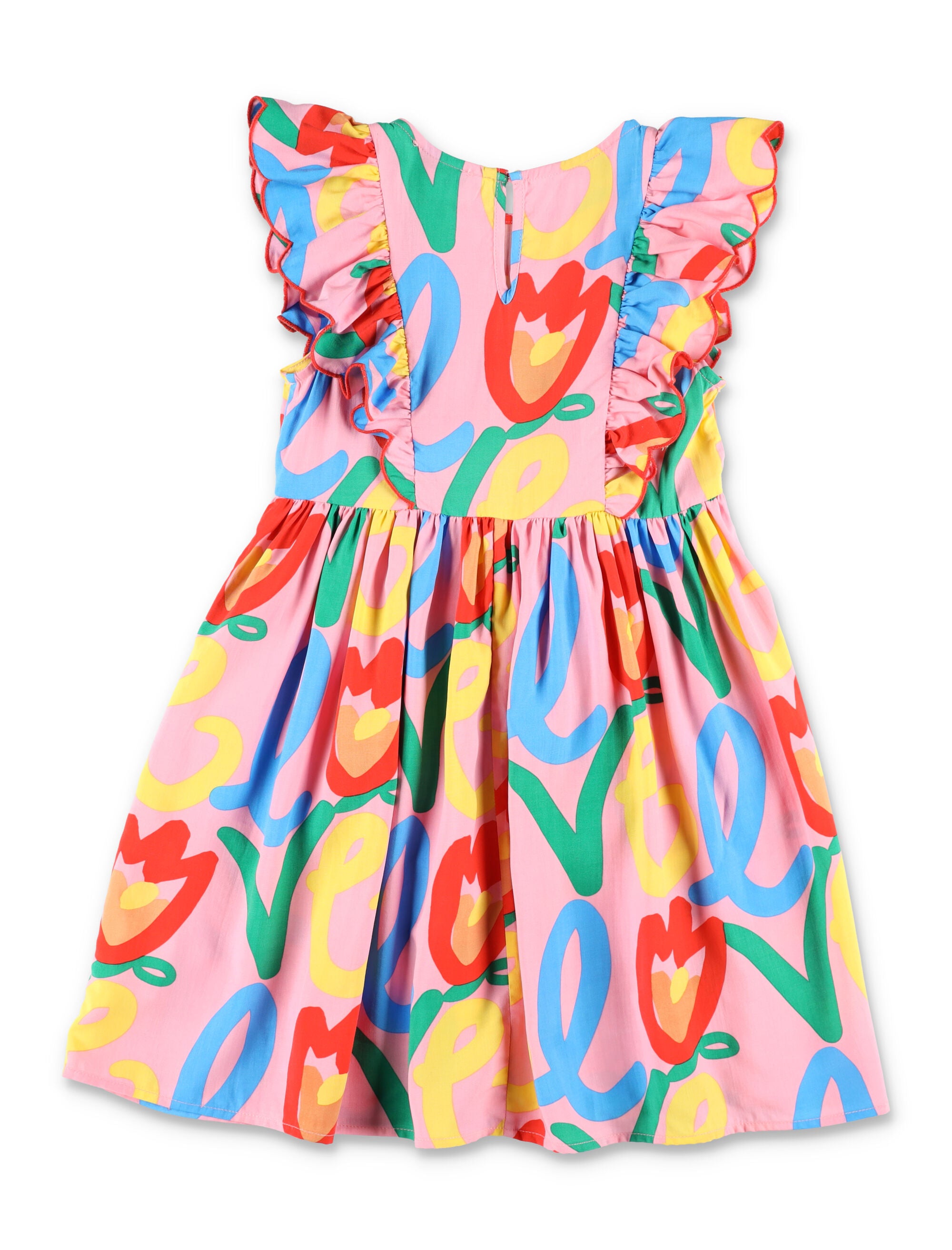 Stella McCartney Kids graphic Love dress for girls Rosa Viscose
