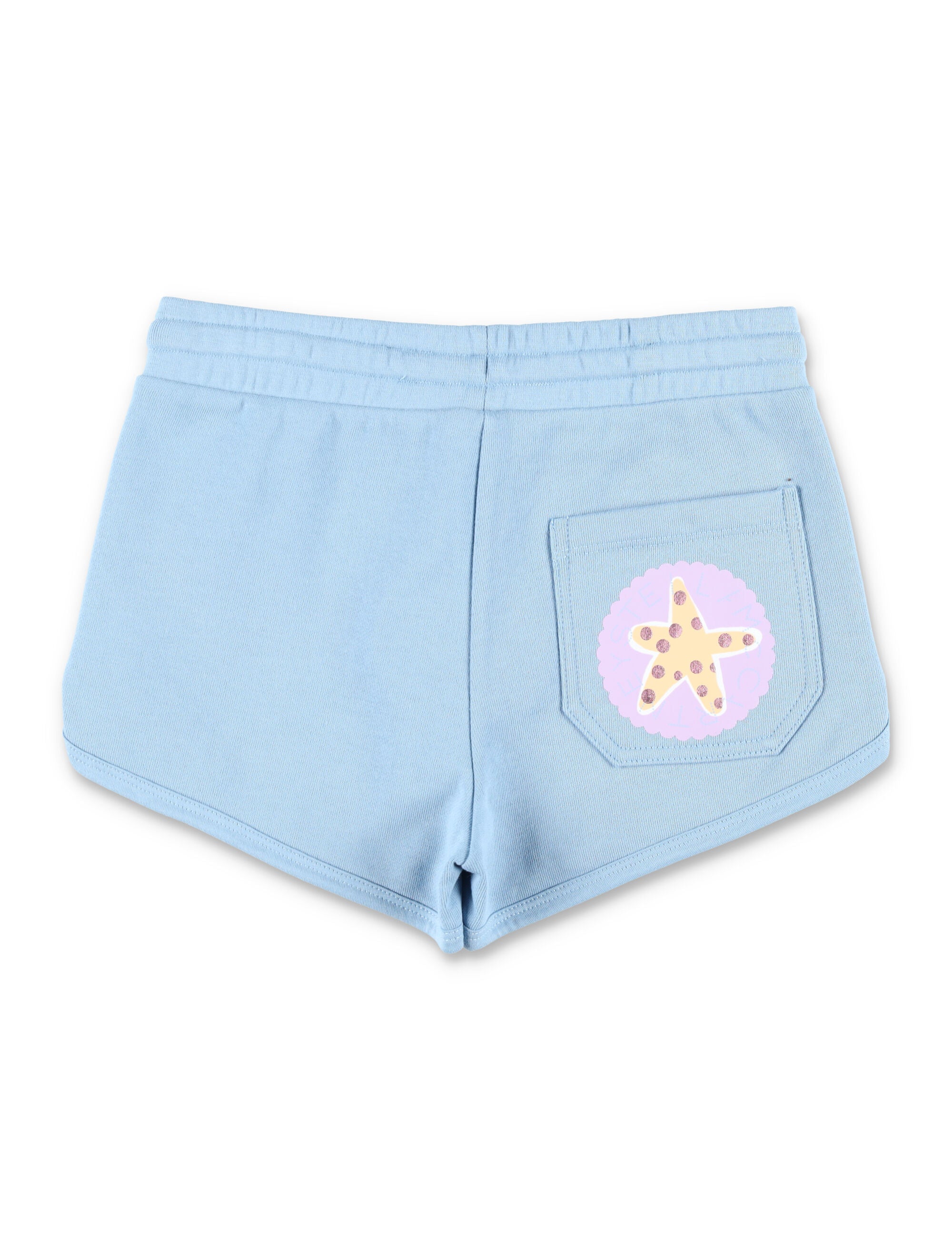 Stella McCartney Kids Star print sweatshorts Light Blue Cotton Short