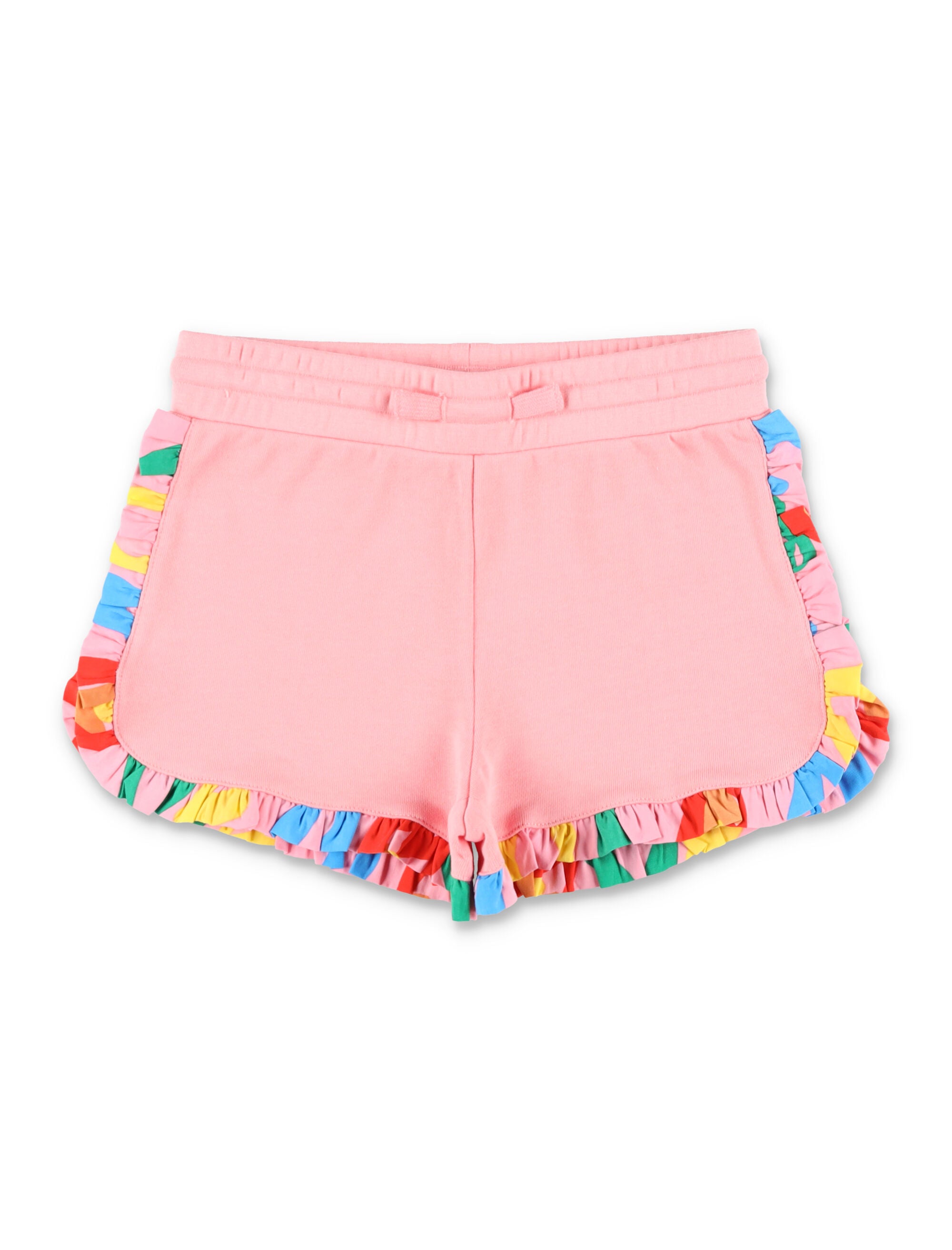 Stella McCartney Kids frill-trim sweatshorts Pink Cotton Short