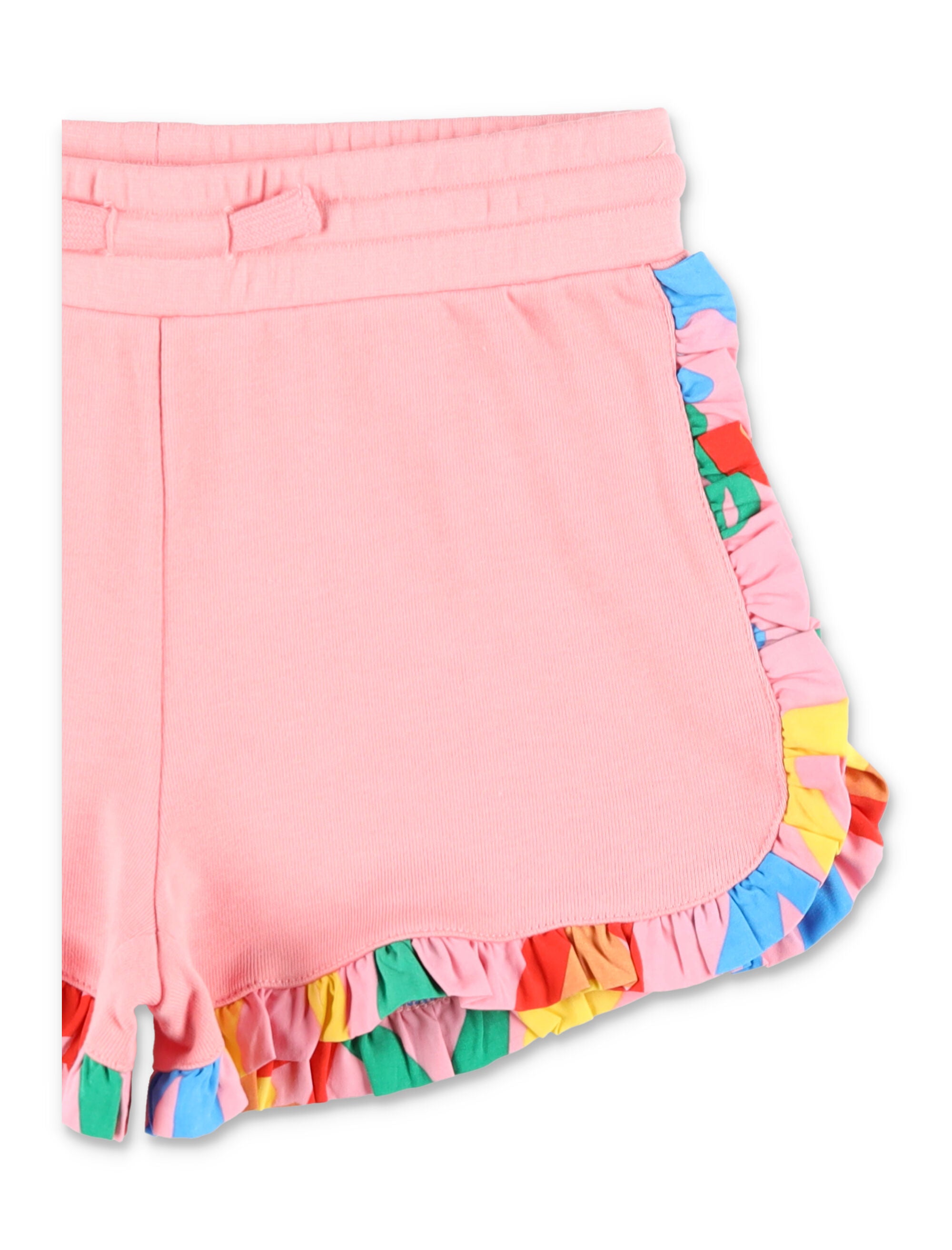 Stella McCartney Kids frill-trim sweatshorts Pink Cotton Short