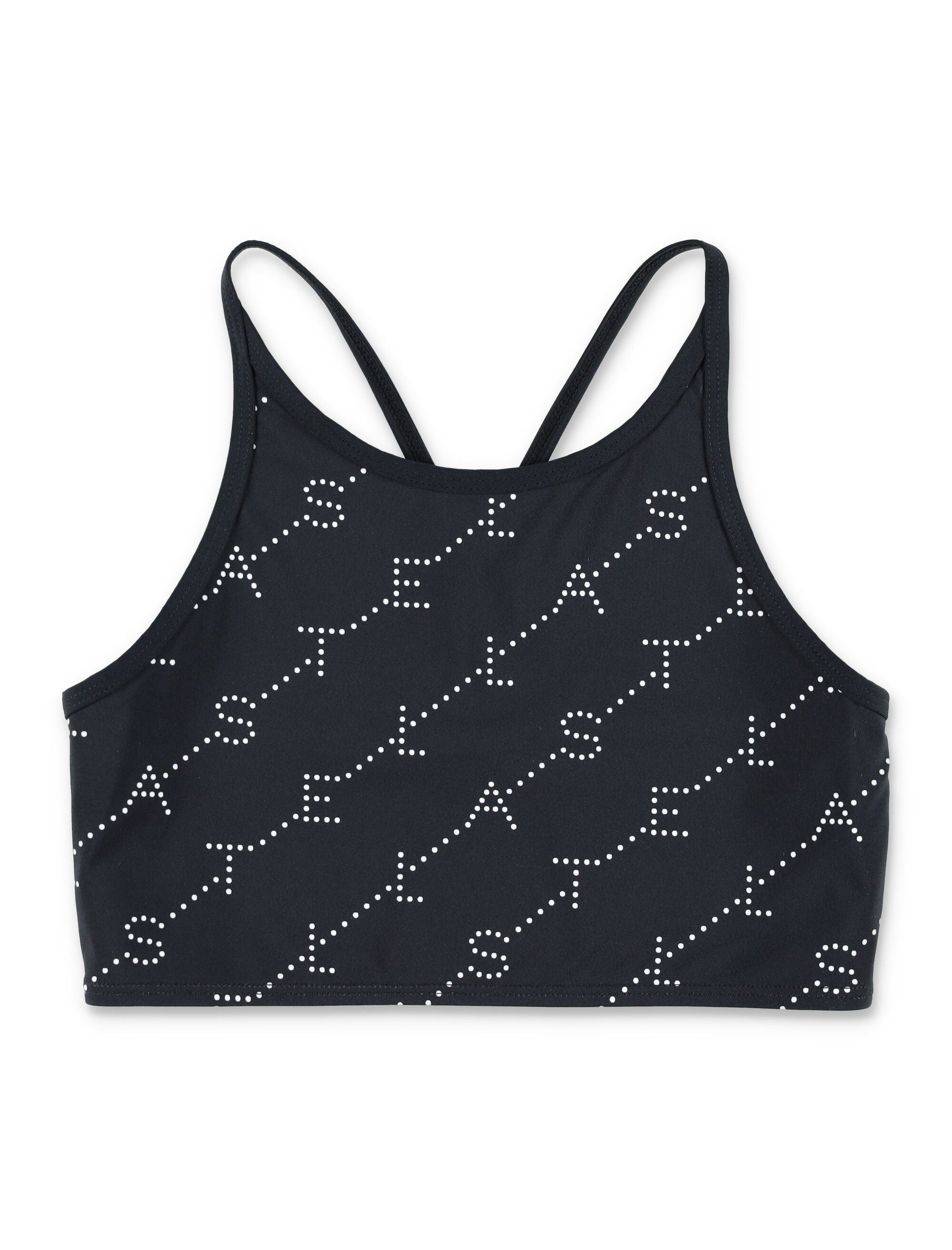 Stella McCartney Kids logo print allover top for Black/white Polyamide