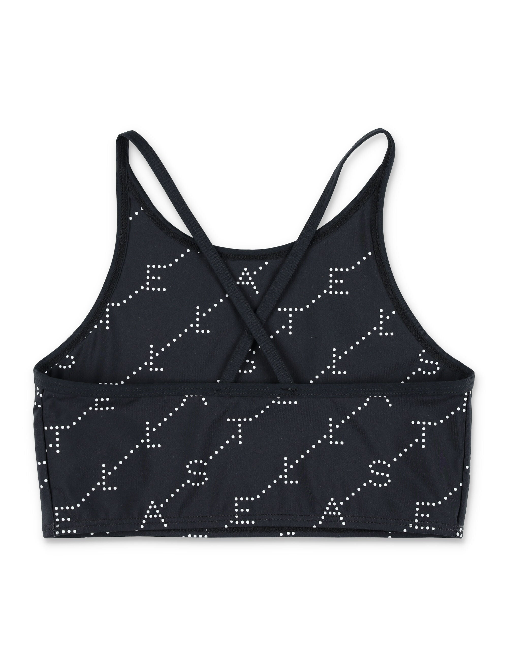 Stella McCartney Kids logo print allover top for Black/white Polyamide