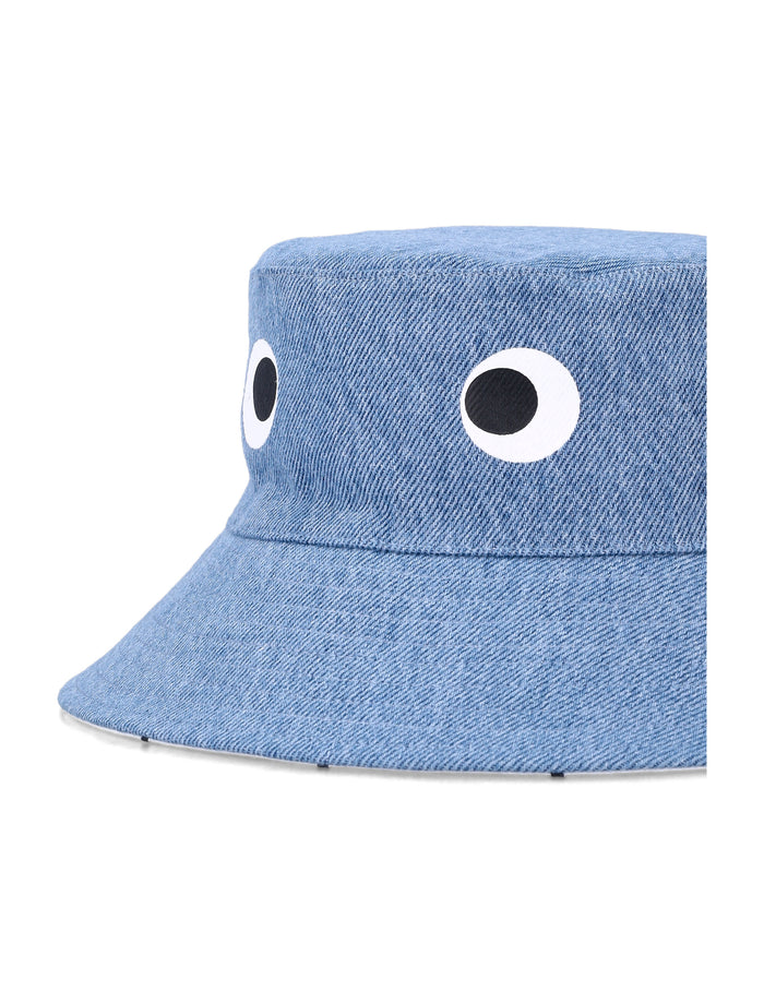 Stella McCartney Kids eye motif bucket hat Light Blue Cotton