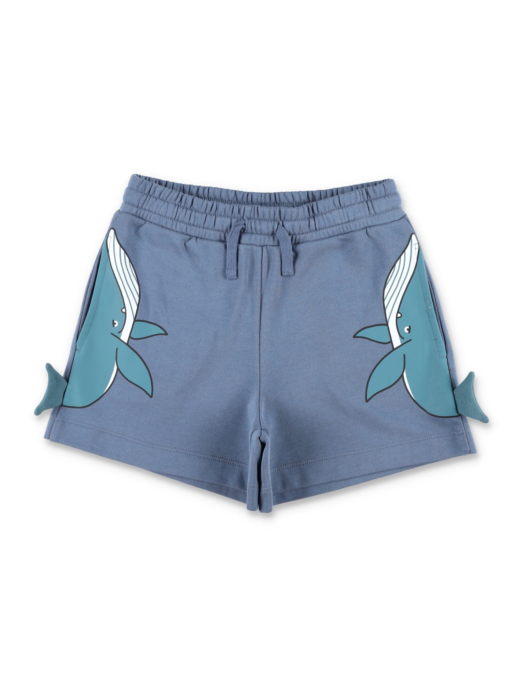 Stella McCartney Kids Whale fleece shorts Blu Cotton