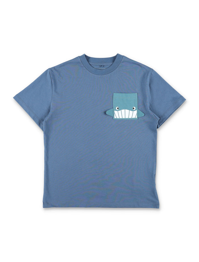 Stella McCartney Kids Whale graphic T-shirt Blue Cotton