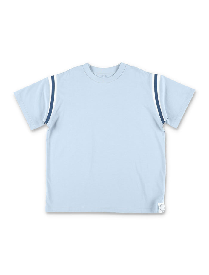Stella McCartney Kids stripe cotton T-shirt Light Blue