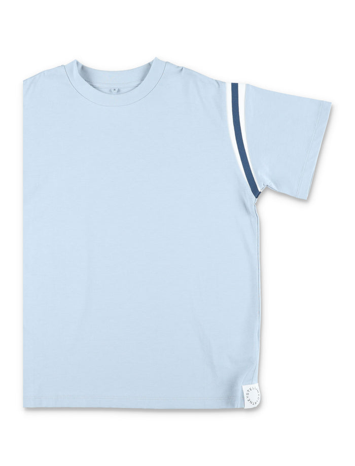 Stella McCartney Kids stripe cotton T-shirt Light Blue
