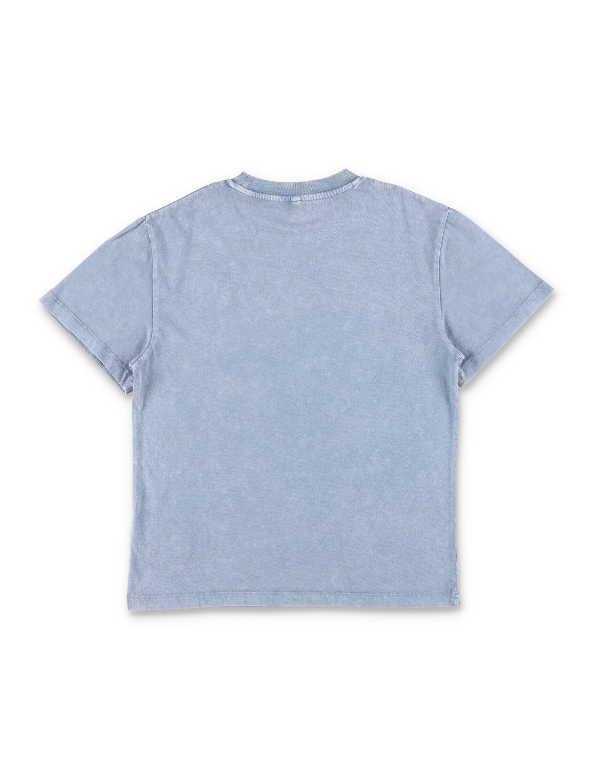 Stella McCartney Kids S-Wave logo T-shirt Blue Cotton