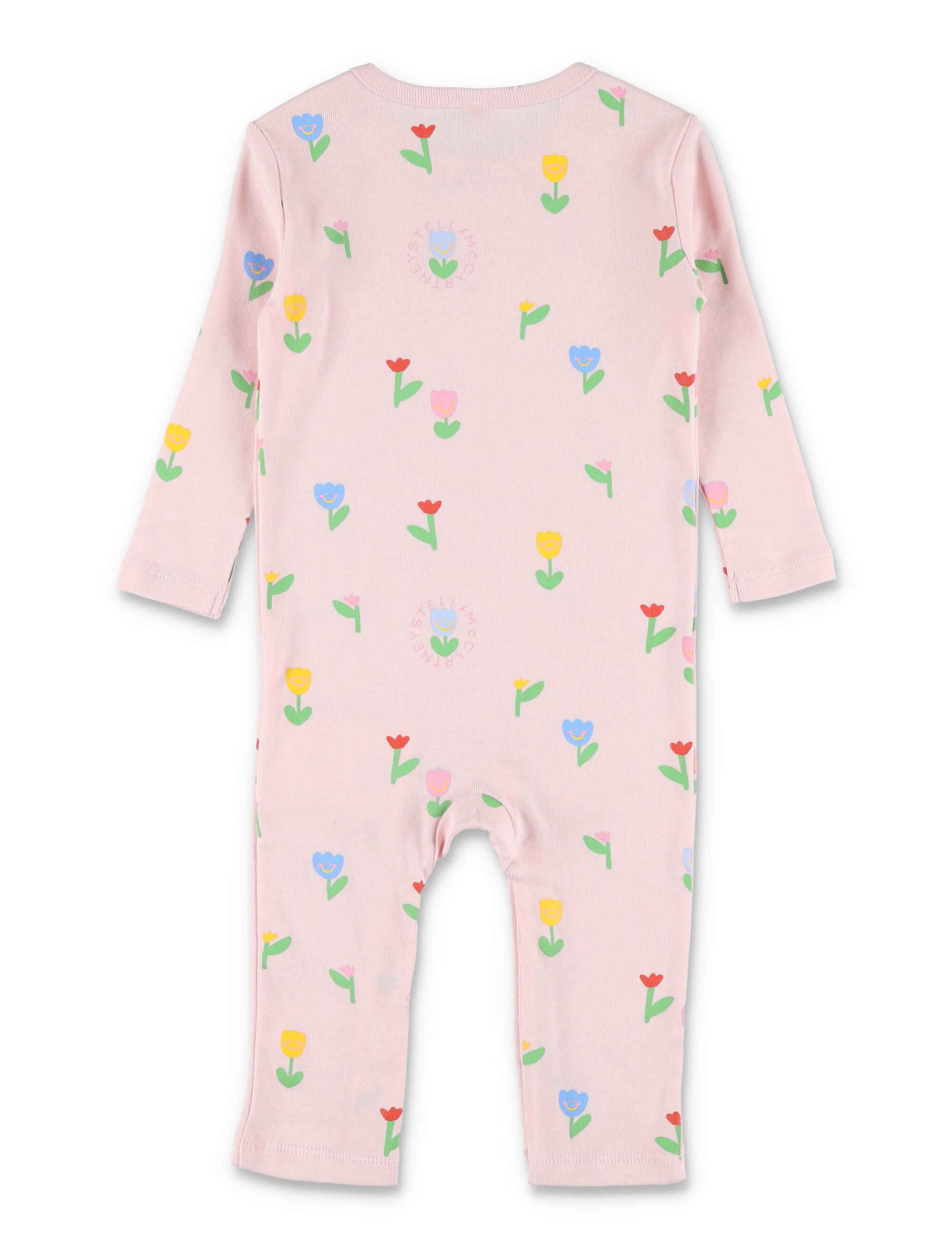 Stella Mccartney Kids Floral Romper & Bodysuit Set Pink White Cotton