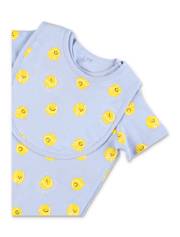 Stella McCartney Kids tennis print set for newborn Celeste Cotton