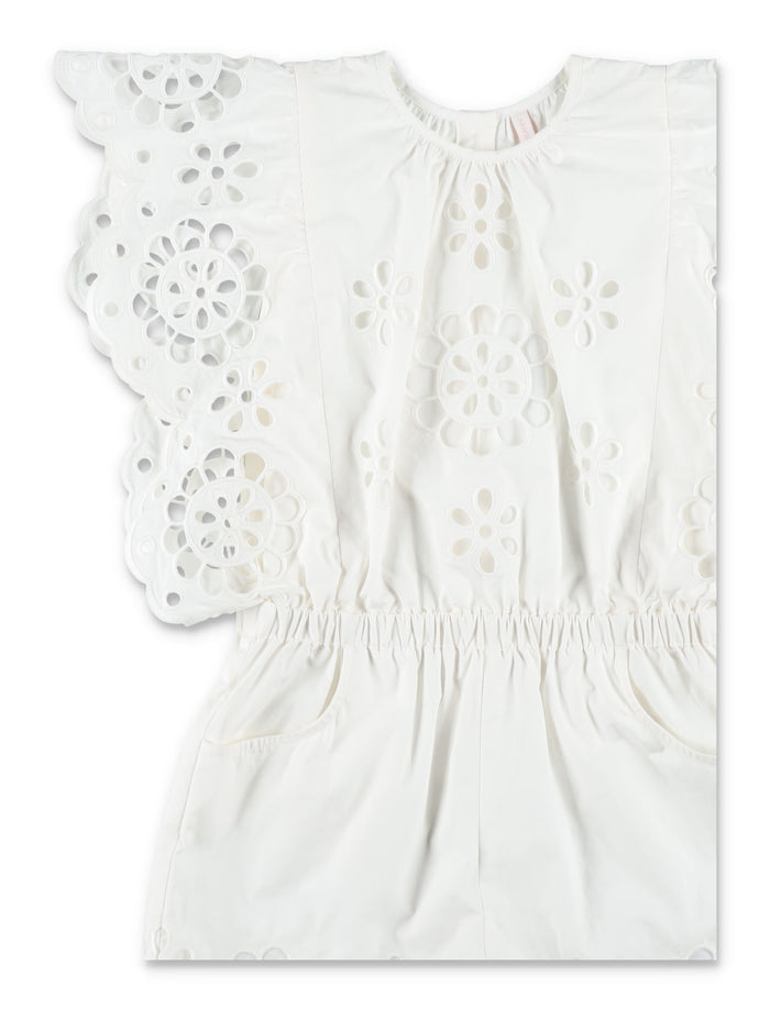 Zimmermann broderie jumpsuit for girls Ivory Cotton