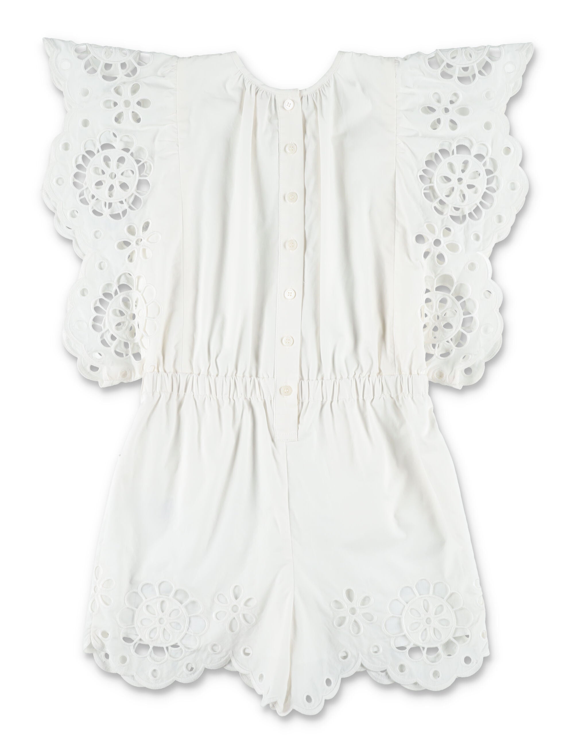 Zimmermann broderie jumpsuit for girls Ivory Cotton