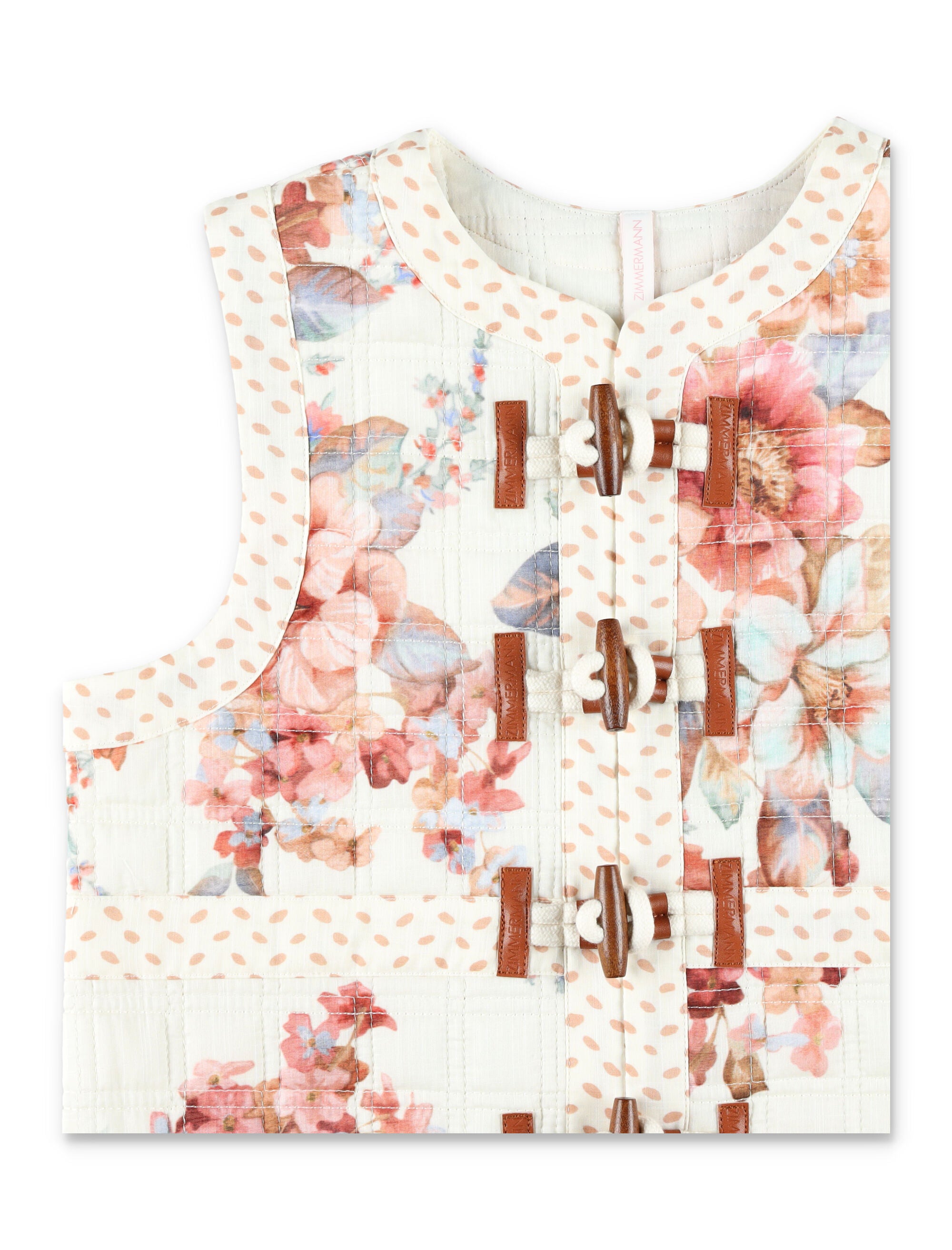 Zimmermann Awaken kids quilted vest Spliced Cotton