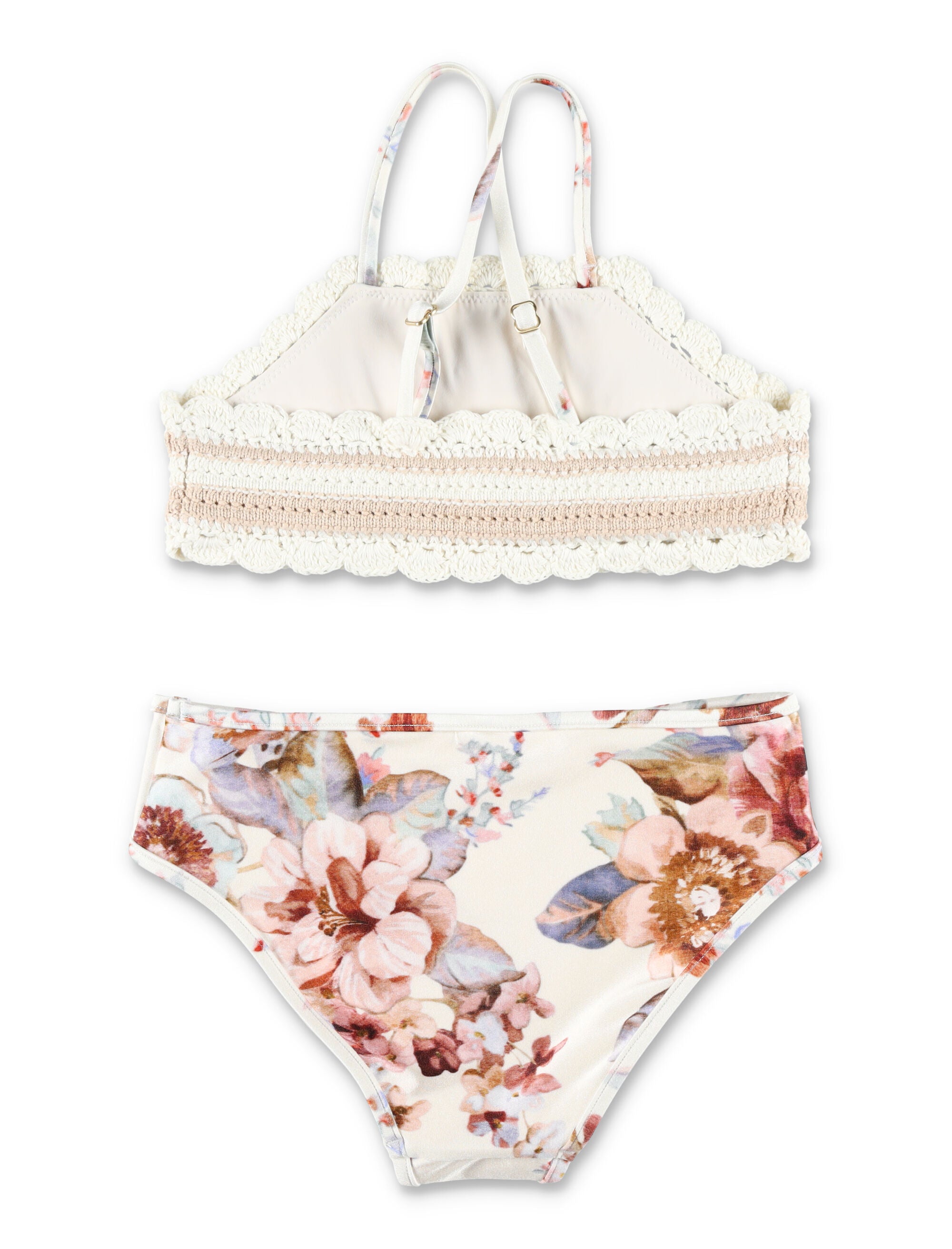Zimmermann Awaken Kids knit bikini Ivory Floral Polyamide