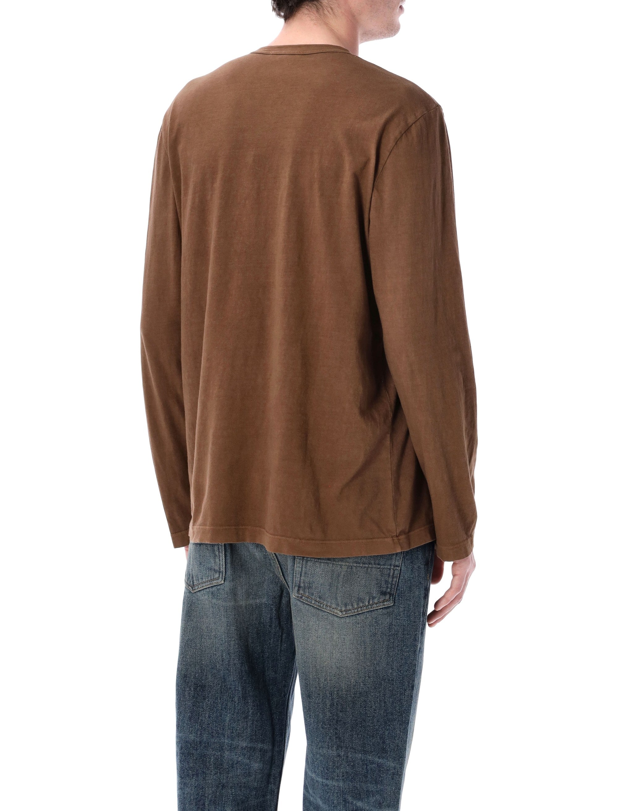 James Perse cotton long sleeve t-shirt Ginger Bread Tshirt
