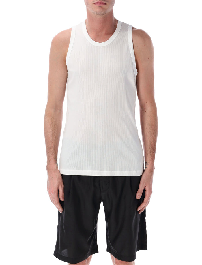 James Perse Ribbed Cotton Tank White Supima Top