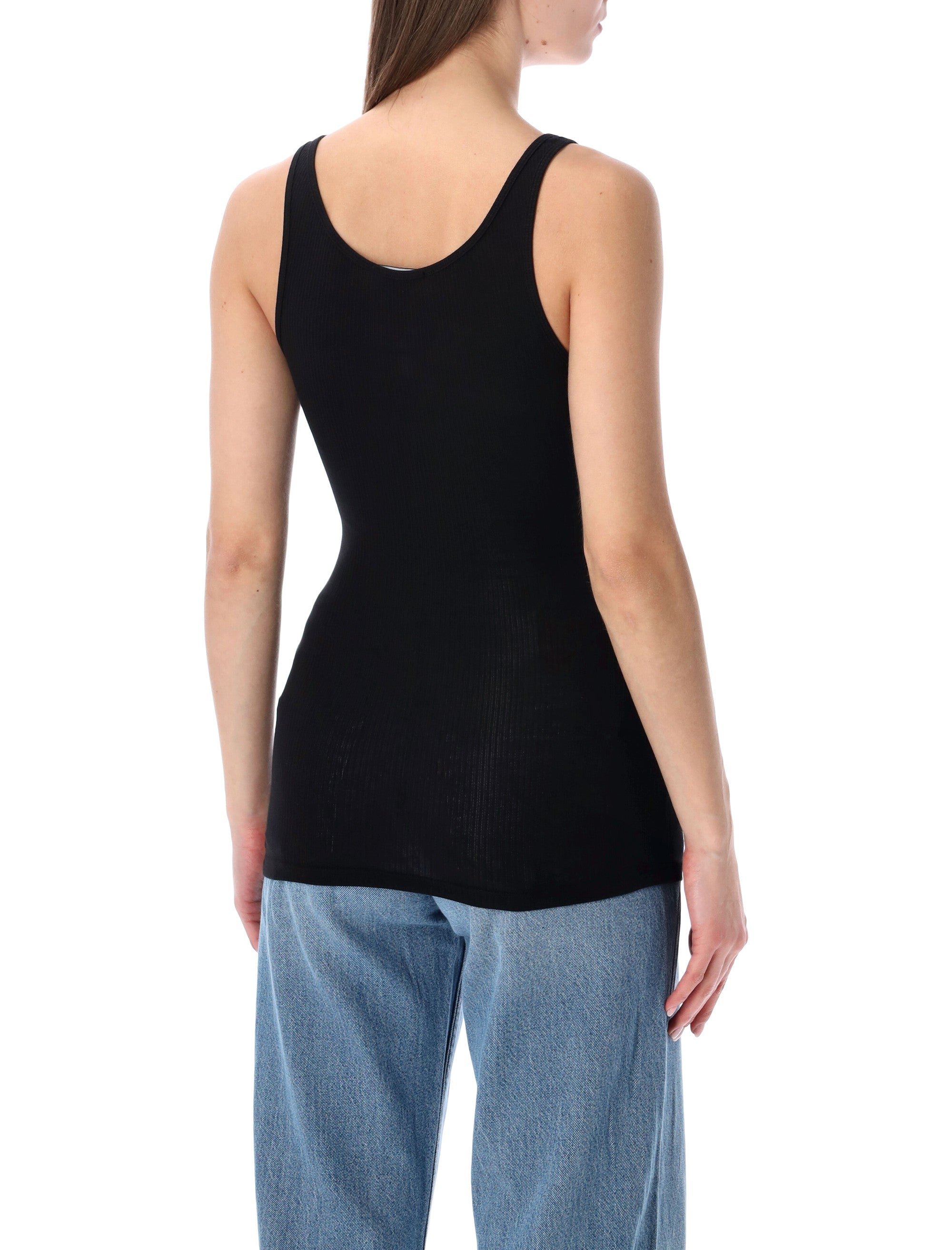 James Perse ribbed cotton-lycra Daily tank Black