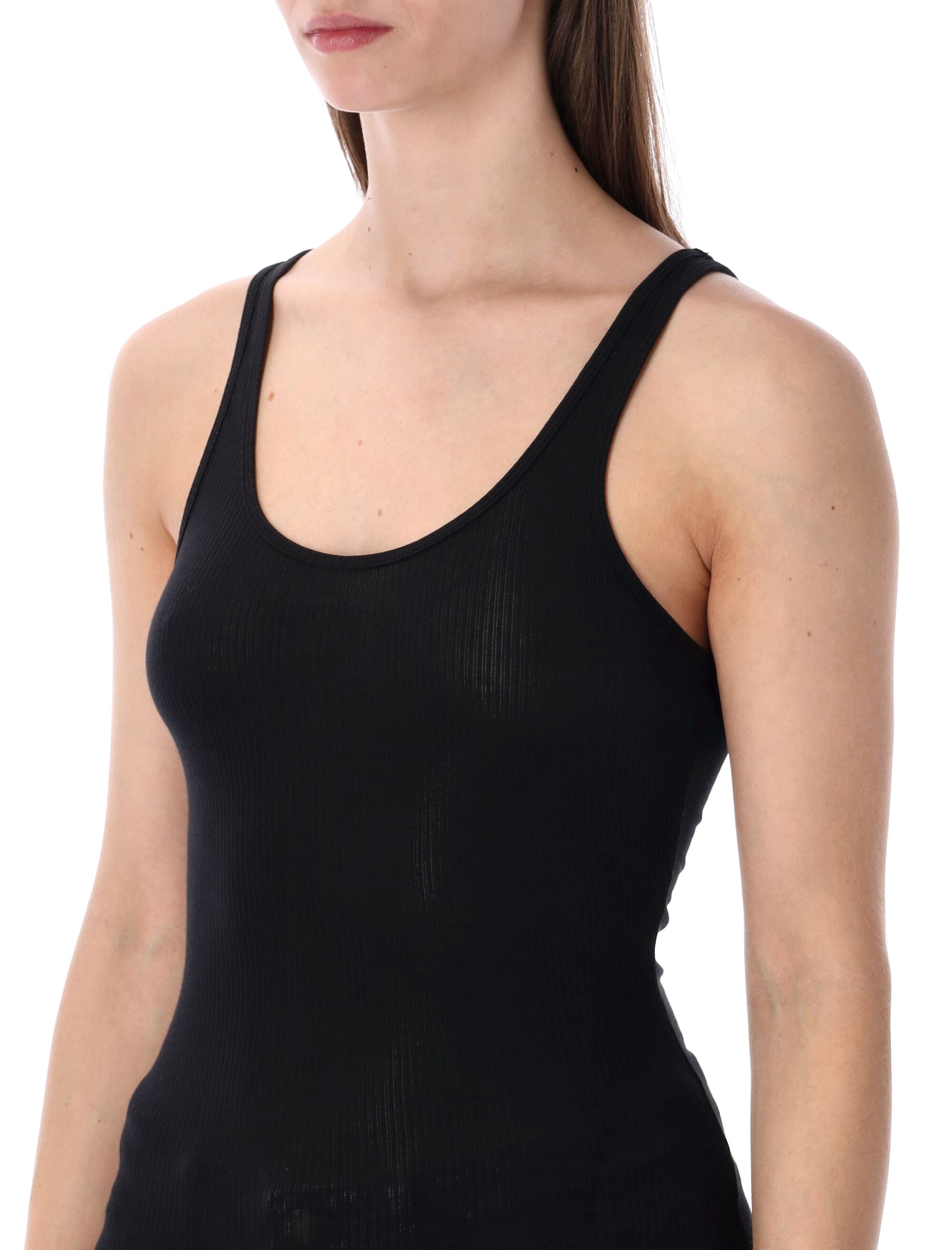 James Perse ribbed cotton-lycra Daily tank Black