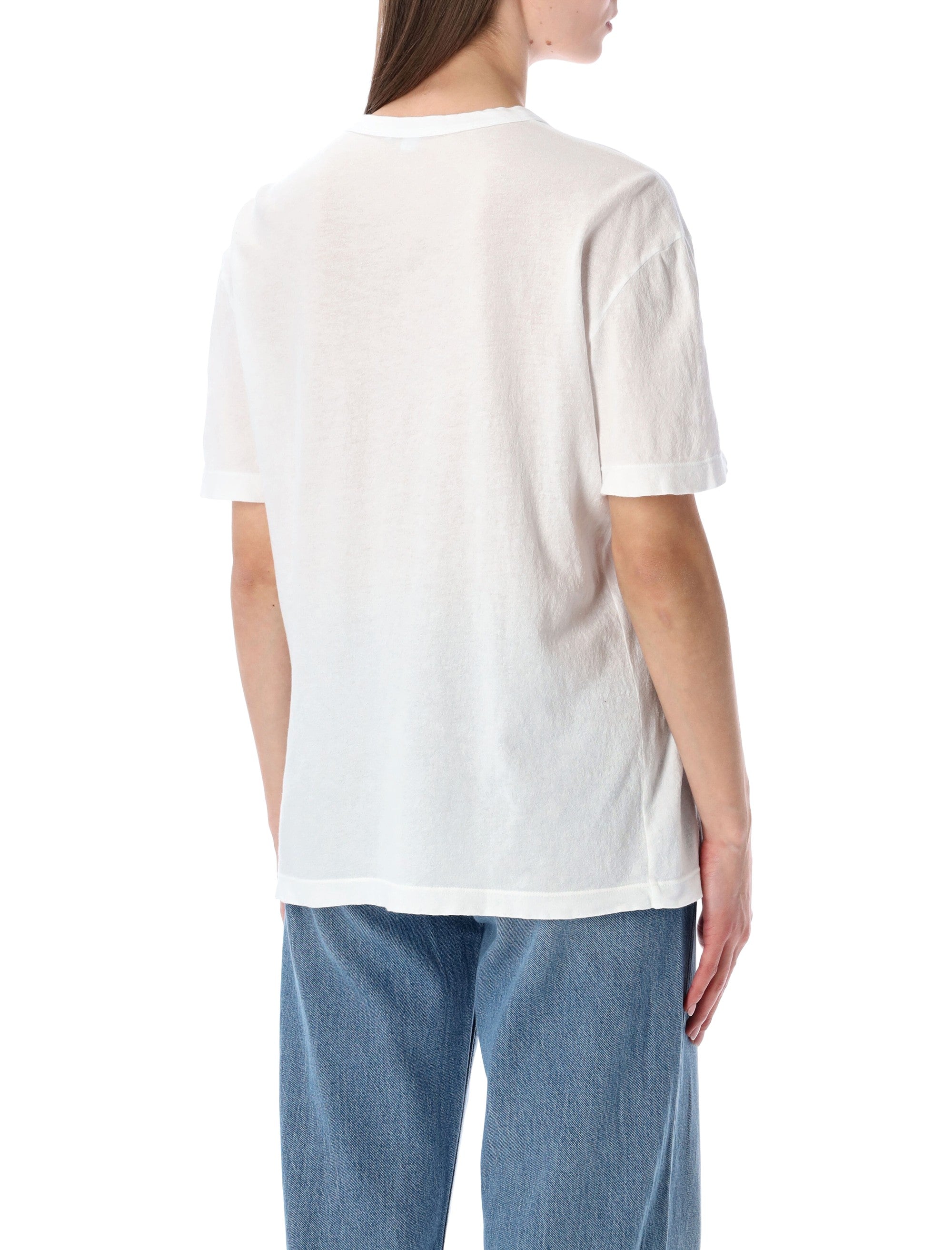 James Perse oversized crepe jersey short sleeve Tee White Cotton T-shirt