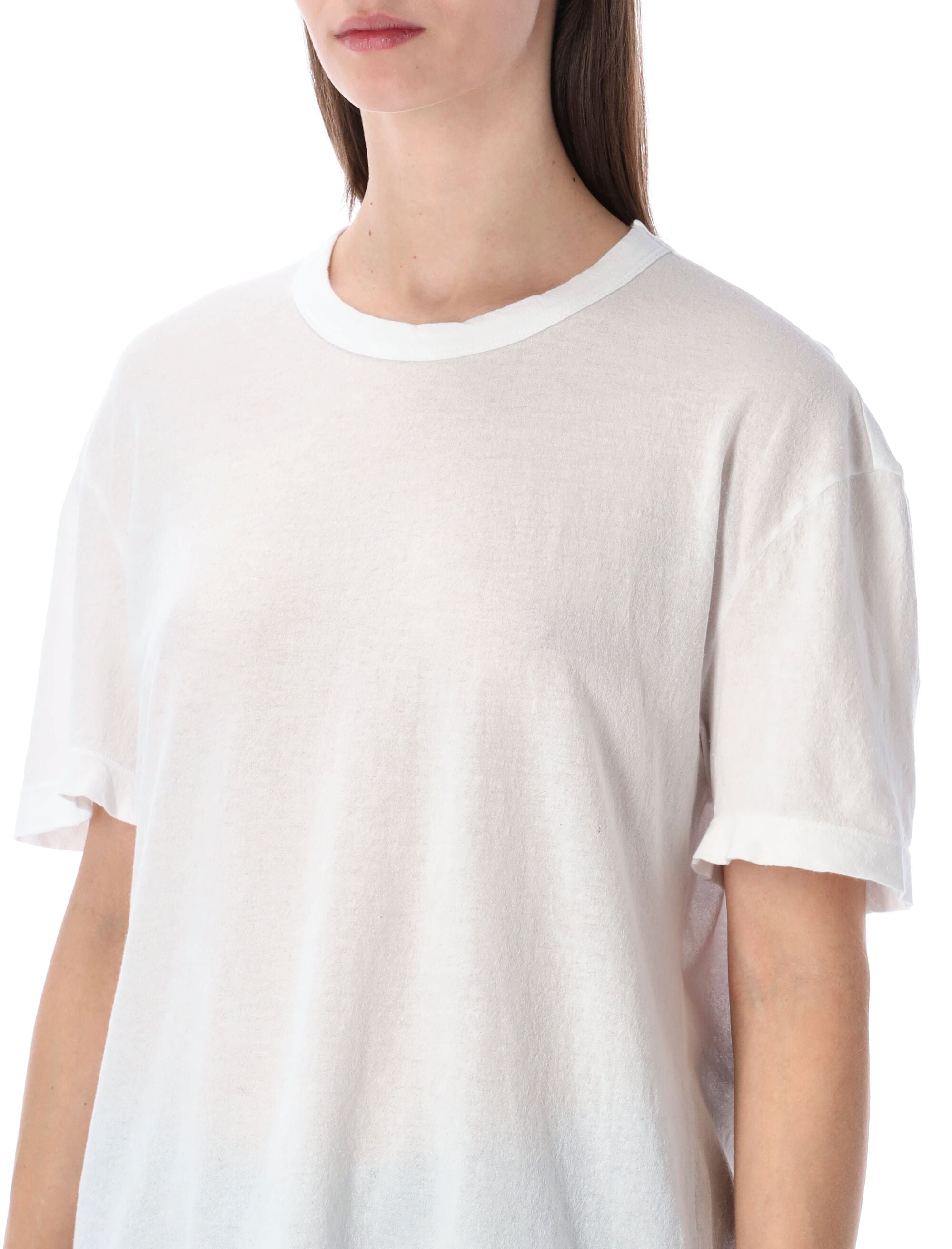 James Perse oversized crepe jersey short sleeve Tee White Cotton T-shirt