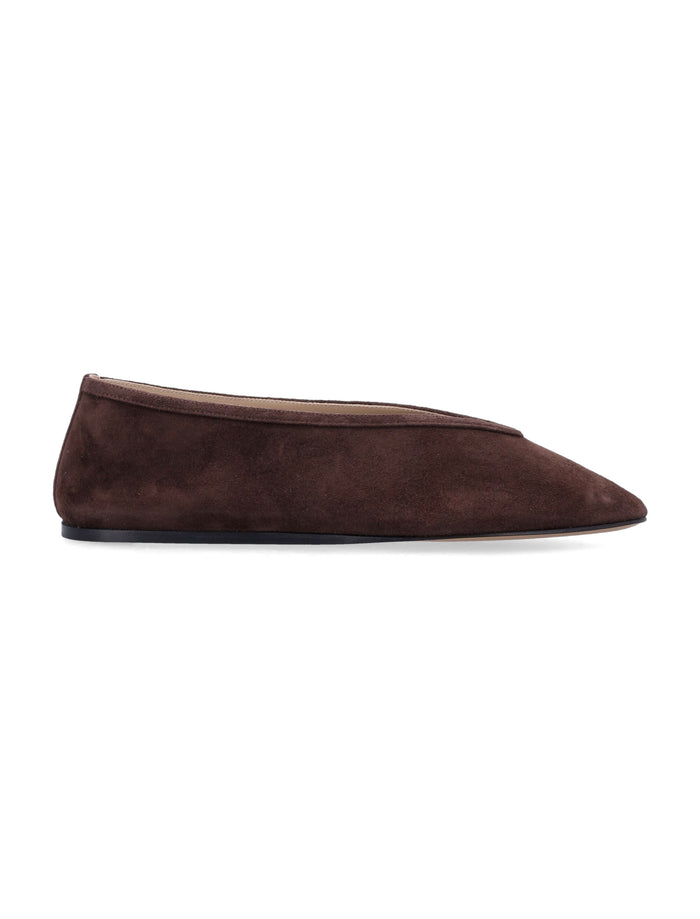 Le Monde Béryl Luna chocolate suede slipper Upper Flat Shoes