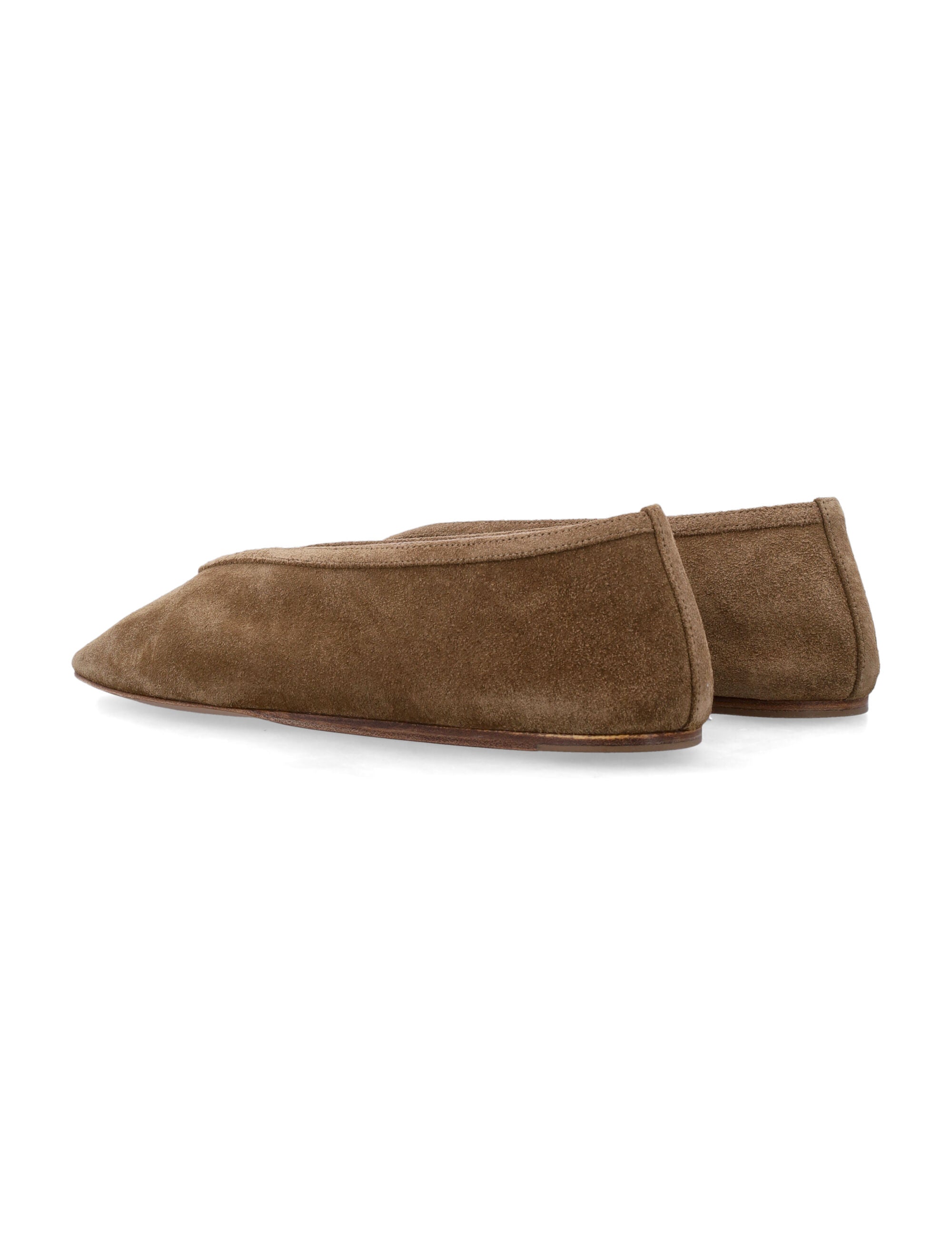 Le Monde Béryl Luna taupe suede slipper Upper Flat Shoes
