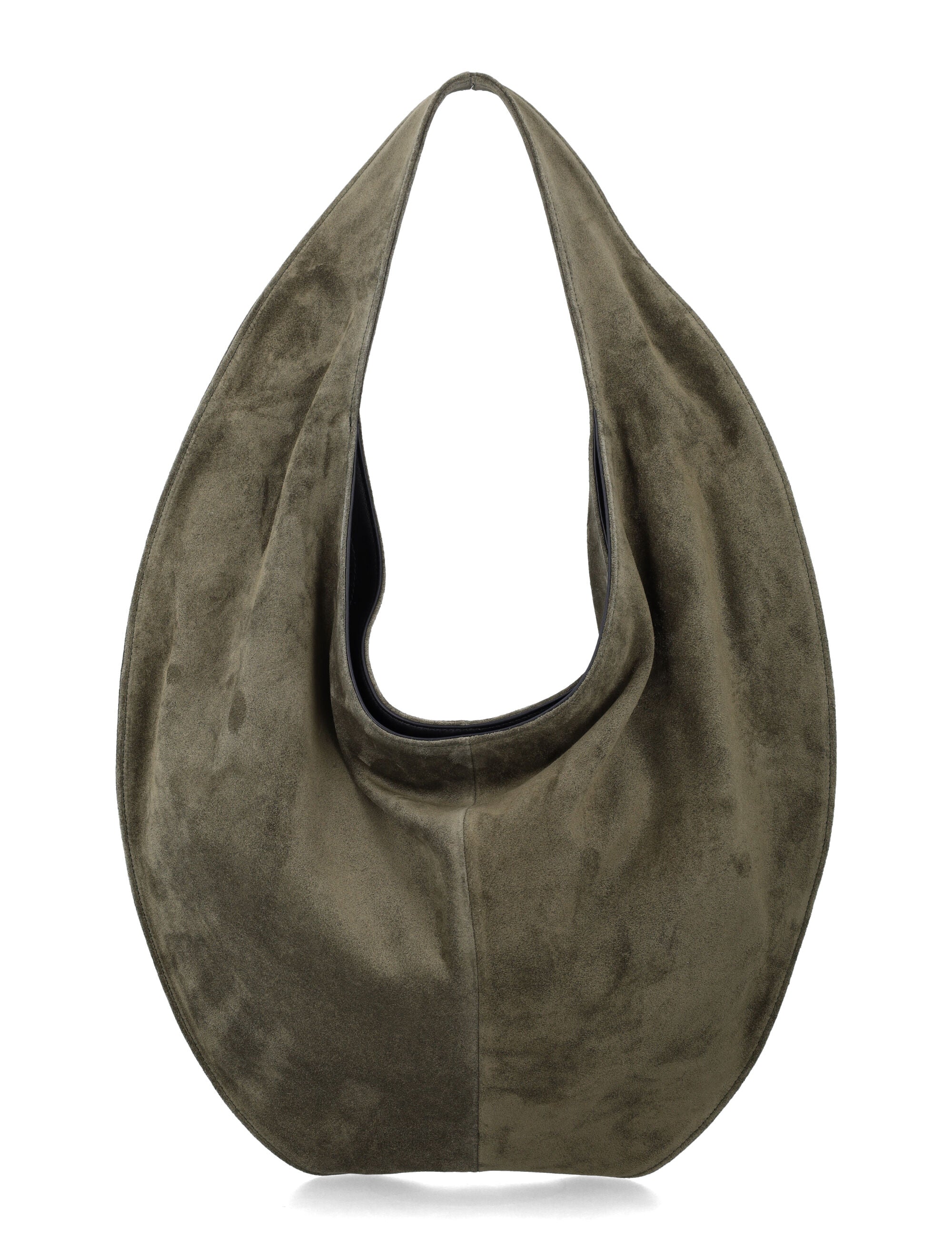 Maeden Market kelp suede tote Green Leather