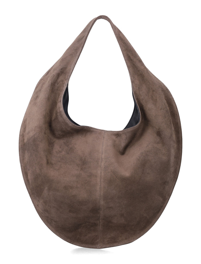 Maeden Market Mute Suede Tote Grey Leather